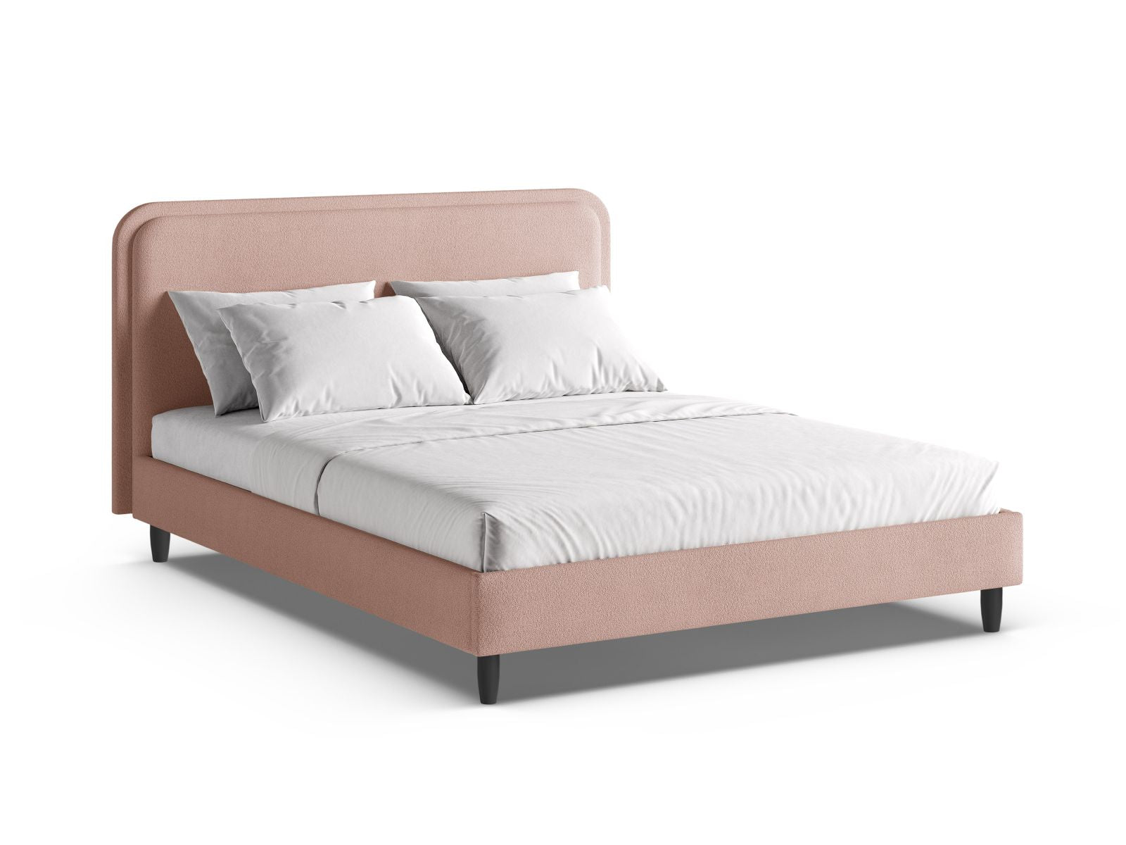 Aveline Bett mit Kopfteil 140cm in Powder Pink-Baloo präsentiert im Onlineshop von KAQTU Design AG. Bett ist von Micadoni