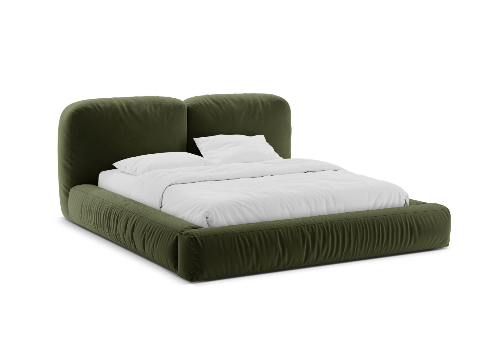 Martina Bett mit Stauraum mit Kopfteil 140cm in Green-Vogue präsentiert im Onlineshop von KAQTU Design AG. Bett ist von Micadoni