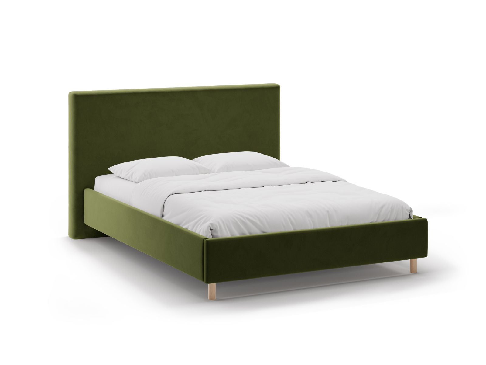 Eloise Bett mit Stauraum mit Kopfteil 140cm in Army Green-Magic Velvet präsentiert im Onlineshop von KAQTU Design AG. Bett ist von Micadoni