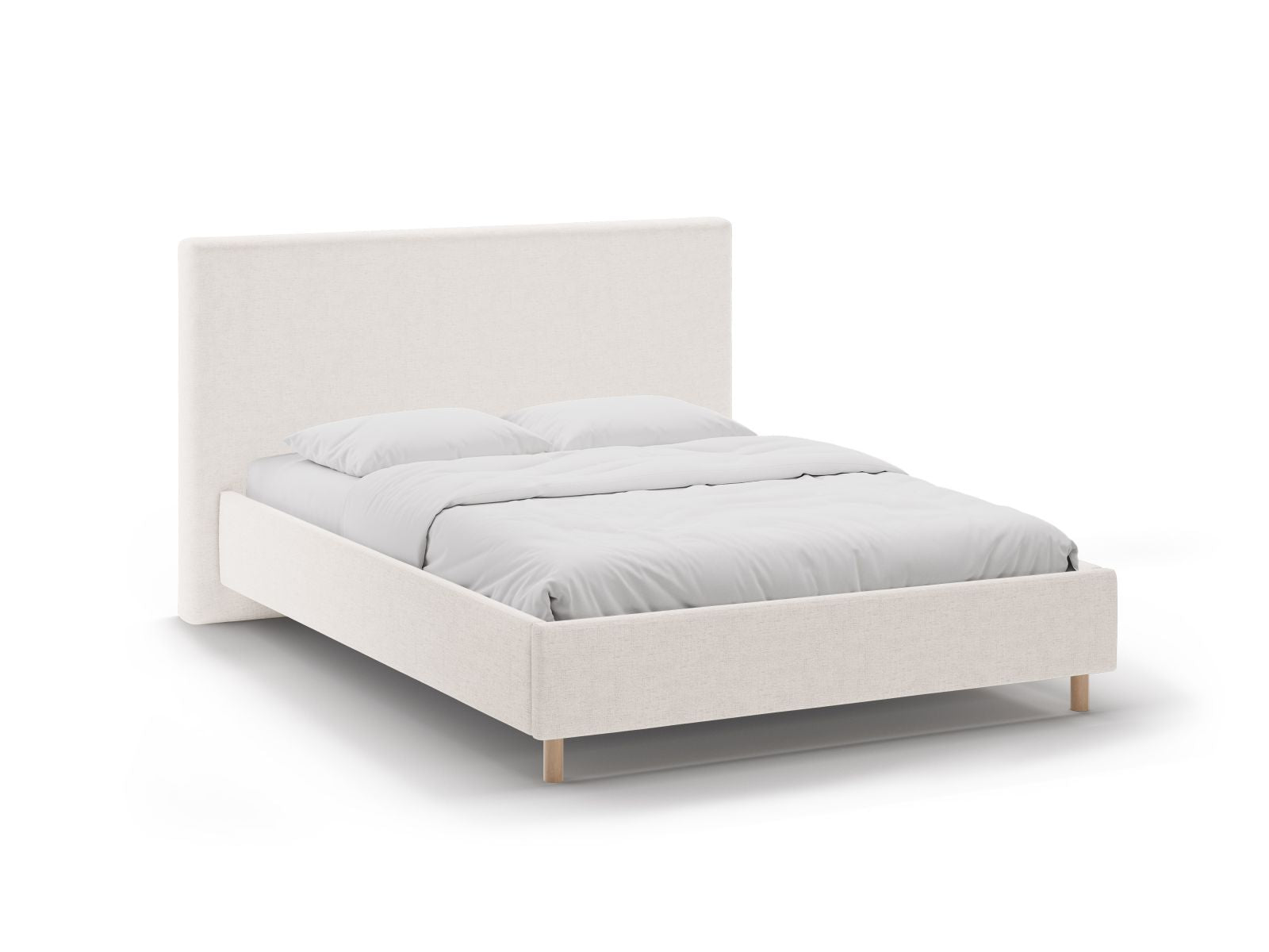 Eloise Bett mit Stauraum mit Kopfteil 140cm in Light Beige-Moly präsentiert im Onlineshop von KAQTU Design AG. Bett ist von Micadoni