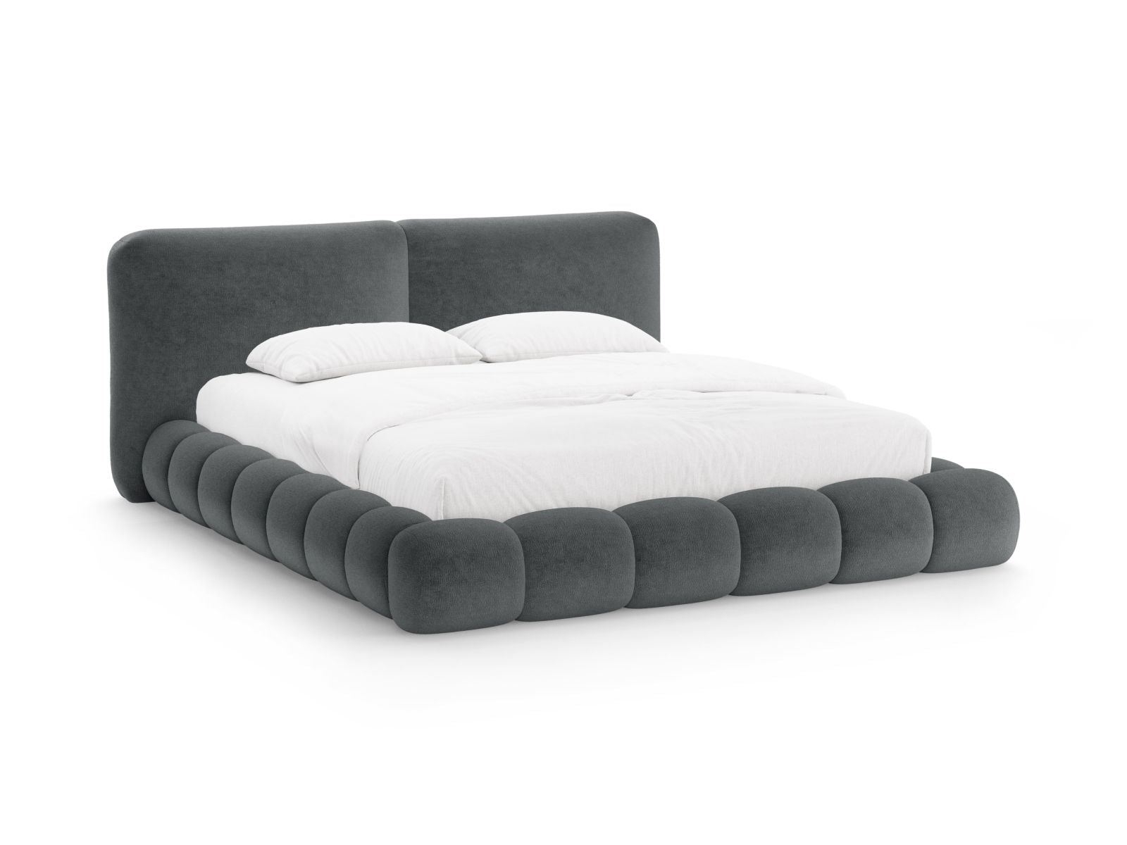 Solange Bett mit Stauraum mit Kopfteil 140cm in Dark Grey-Perfect Harmony präsentiert im Onlineshop von KAQTU Design AG. Bett ist von Micadoni