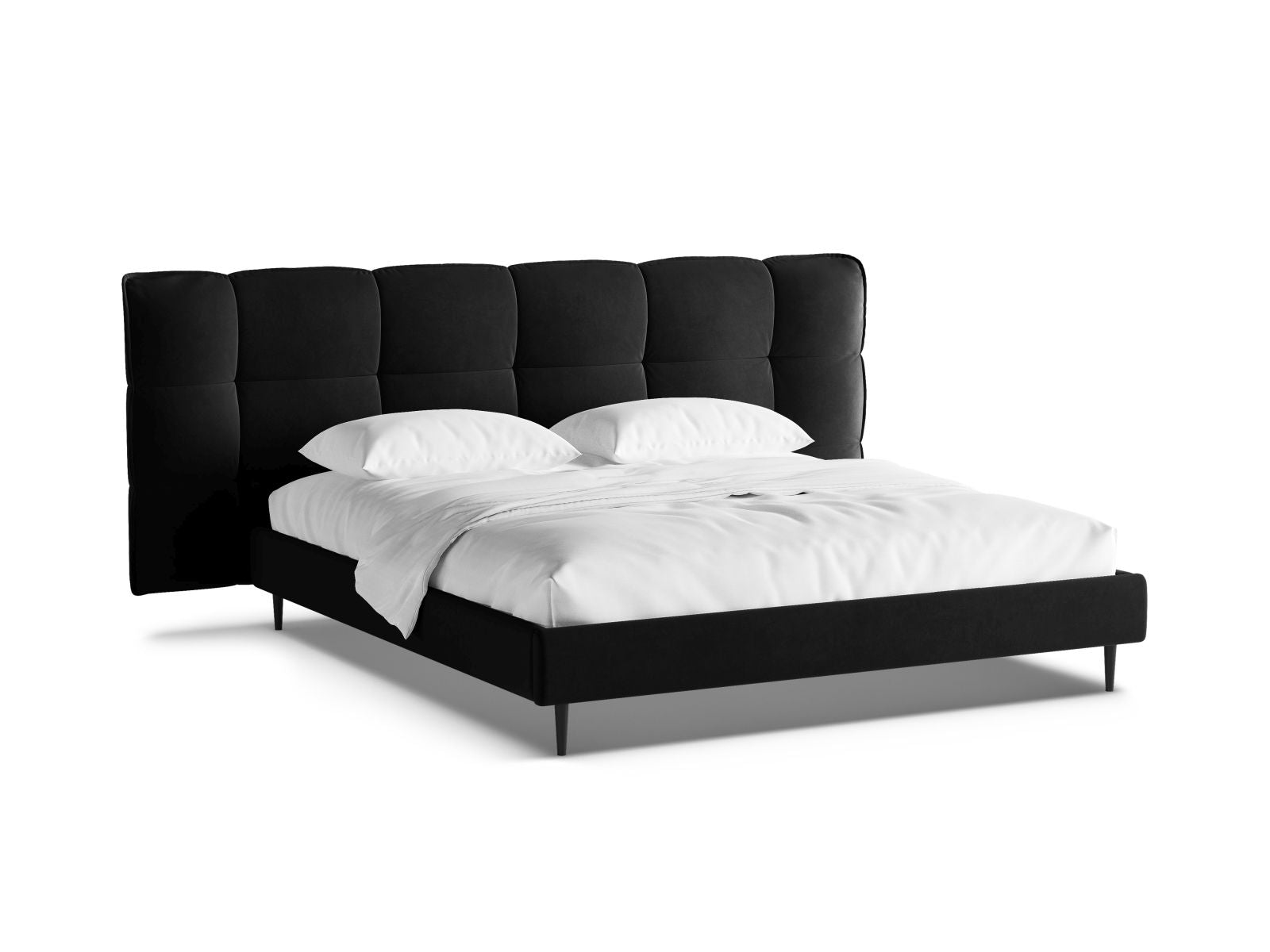 Modernes Eric Bett in 140 cm mit elegantem Kopfteil, praktischen Füßen und cleverem Stauraum für eine stilvolle und funktionale Schlafumgebung.