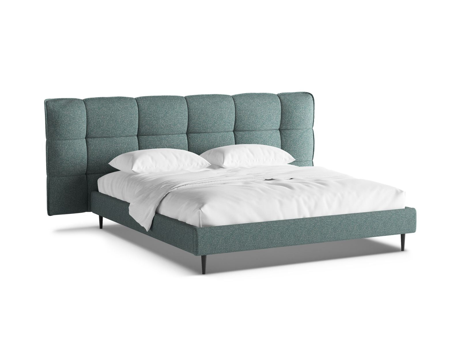Stylisches Eric Bett in 140 cm mit praktischem Stauraum, robusten Füßen und ansprechendem Kopfteil für ein modernes Schlafzimmer.
