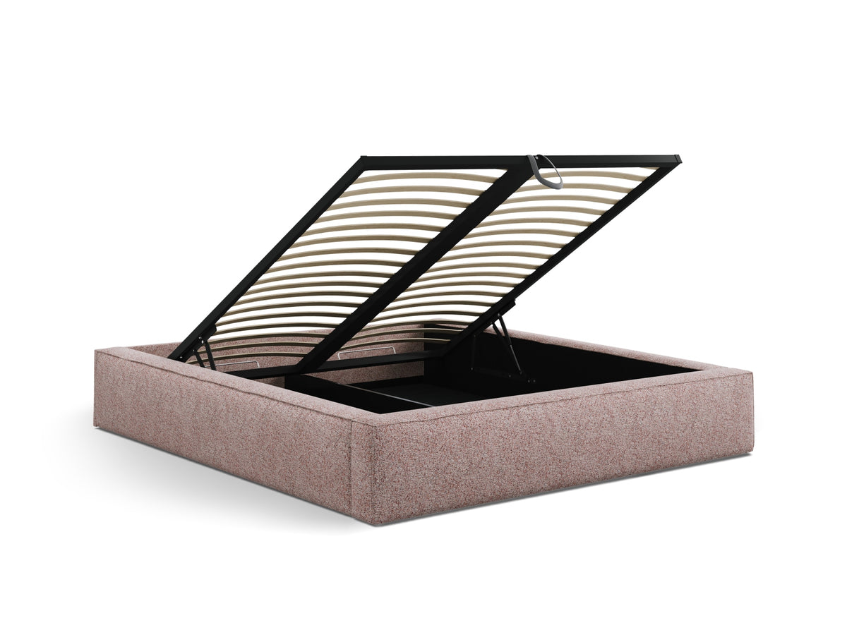 Susan Bett mit Stauraum 140cm in Pink Melange-Puente präsentiert im Onlineshop von KAQTU Design AG. Bett ist von Micadoni