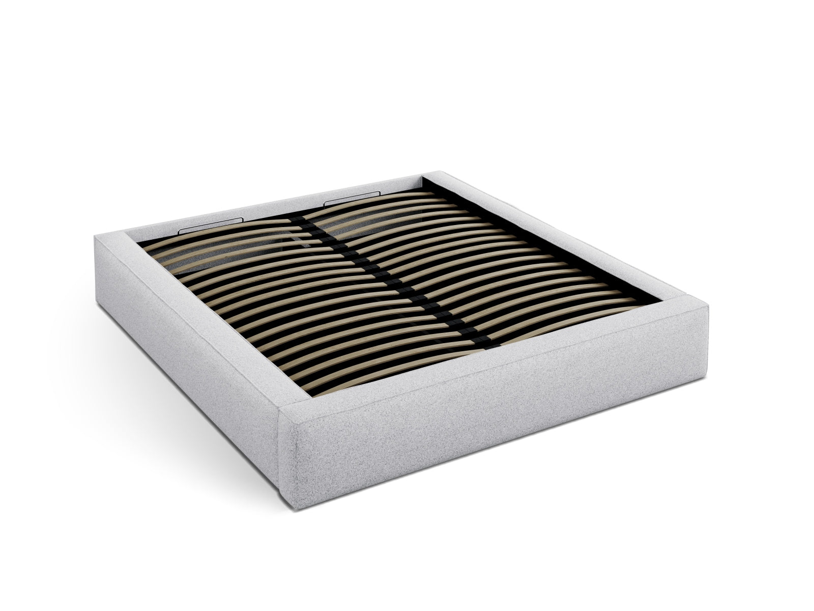 Simon Bett mit Stauraum  in Light Grey Melange präsentiert im Onlineshop von KAQTU Design AG. Bett ist von Micadoni