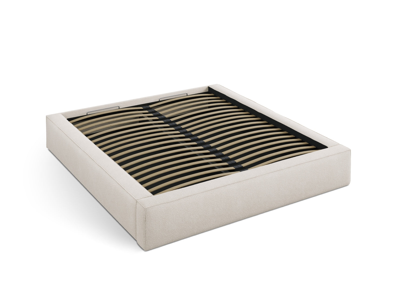 Simon Bett mit Stauraum  in Light Beige präsentiert im Onlineshop von KAQTU Design AG. Bett ist von Micadoni