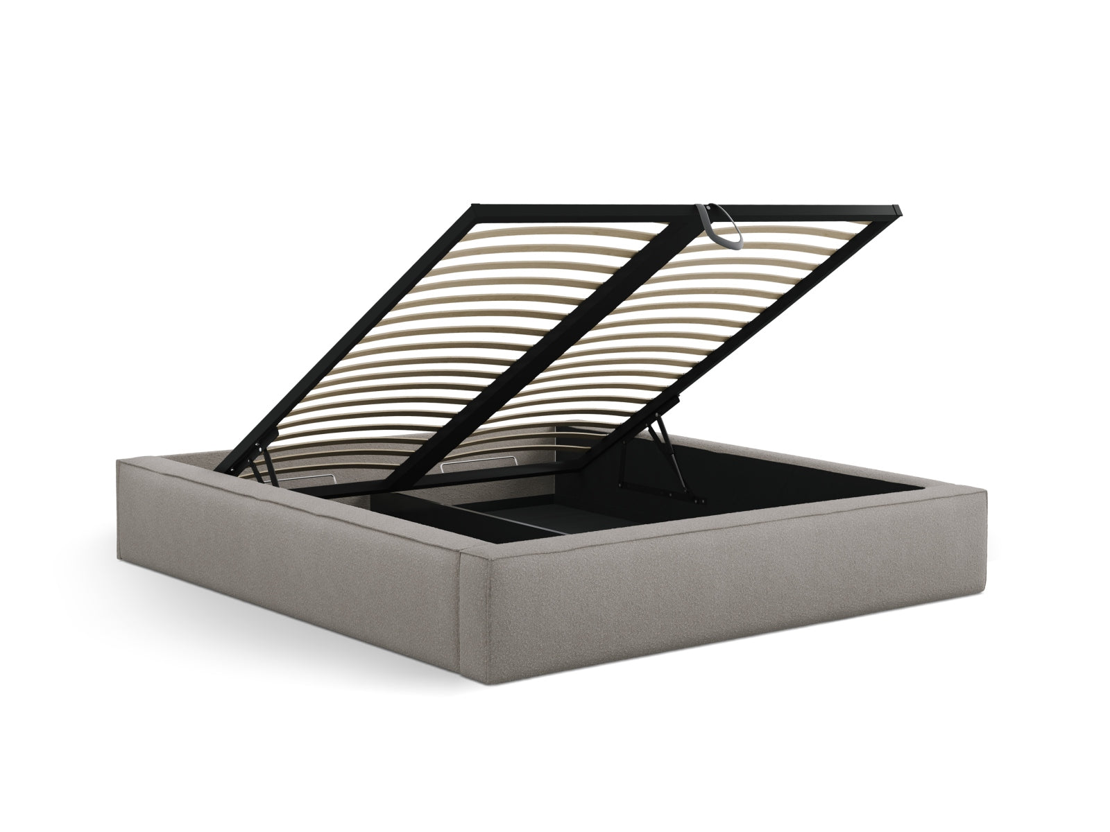 Simon Bett mit Stauraum  in Dark Beige präsentiert im Onlineshop von KAQTU Design AG. Bett ist von Micadoni