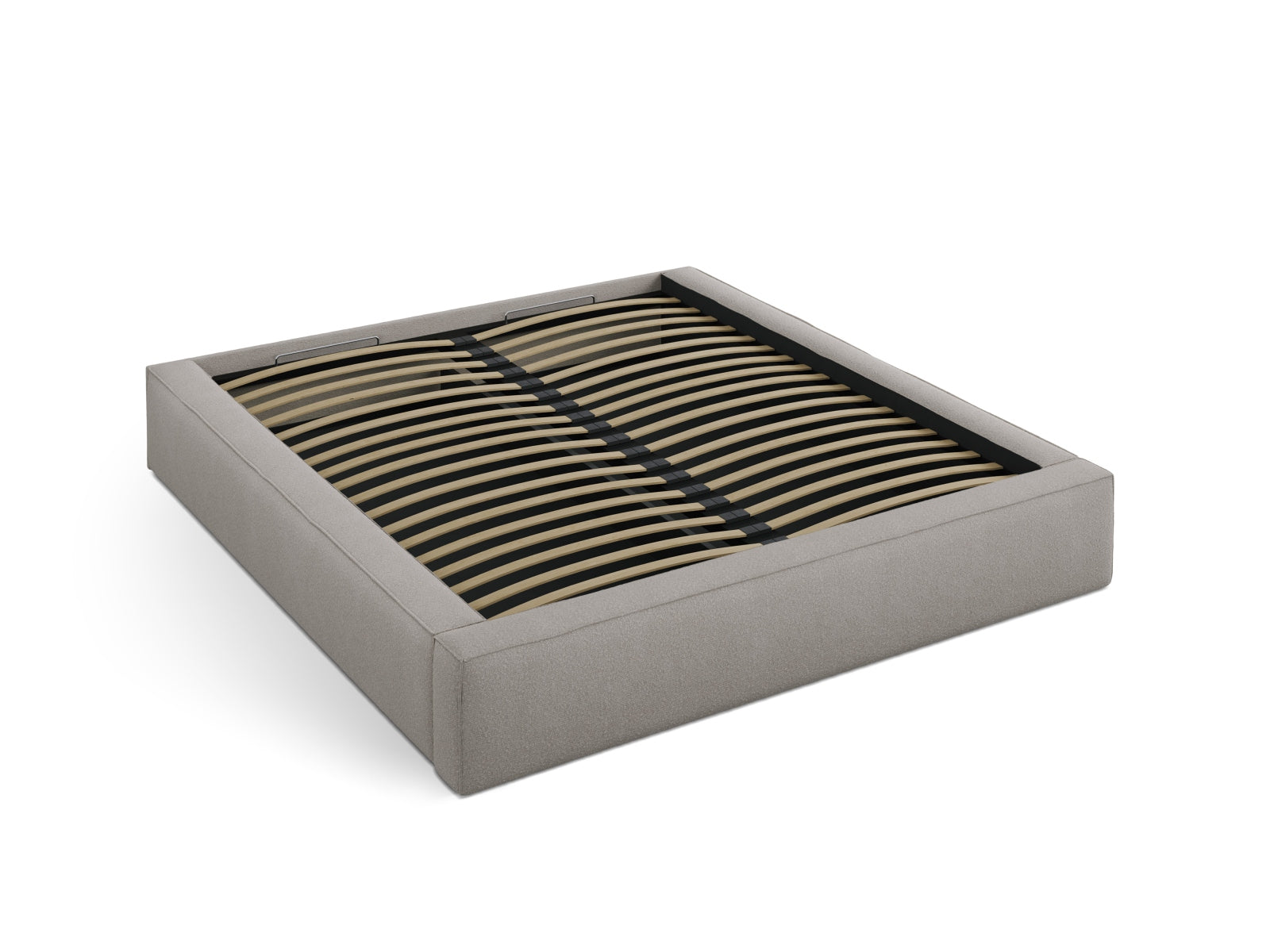 Simon Bett mit Stauraum  in Dark Beige präsentiert im Onlineshop von KAQTU Design AG. Bett ist von Micadoni
