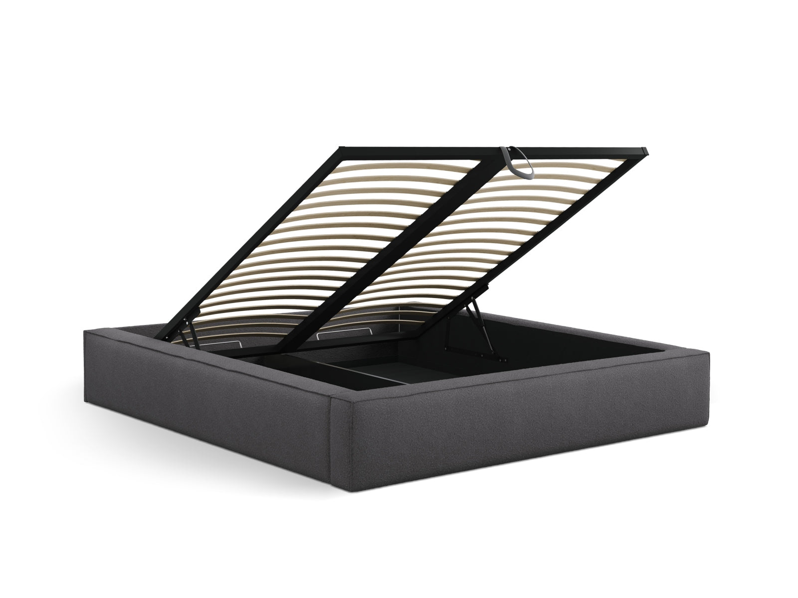 Simon Bett mit Stauraum  in Graphite präsentiert im Onlineshop von KAQTU Design AG. Bett ist von Micadoni