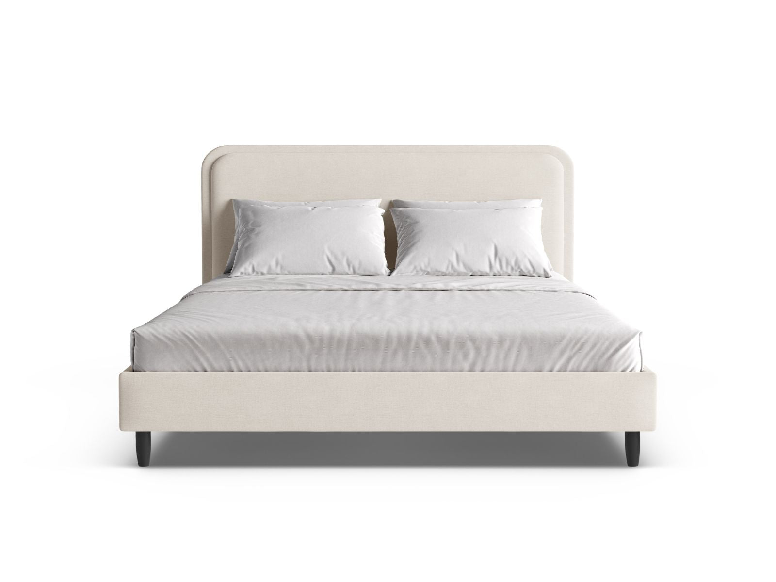Elegantes Aveline Bett mit 140 cm Kopfteil in Ivory-Wind, stilvoll und modern, ideal für jedes Schlafzimmer. Von Micadoni.