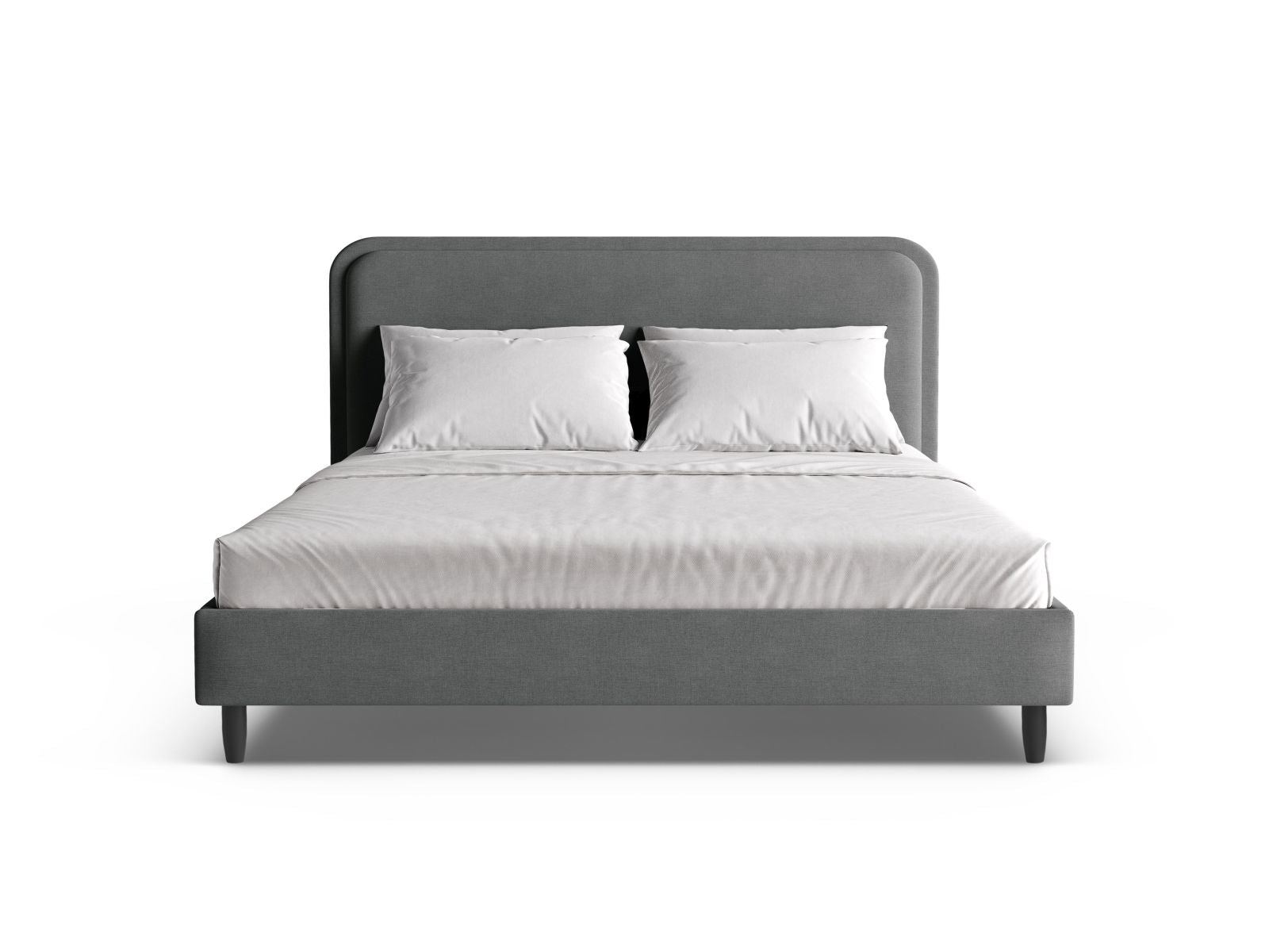 Elegantes Aveline Bett mit 140 cm Kopfteil in Navy Blue, stilvoll und modern, ideal für jedes Schlafzimmer, von Micadoni.
