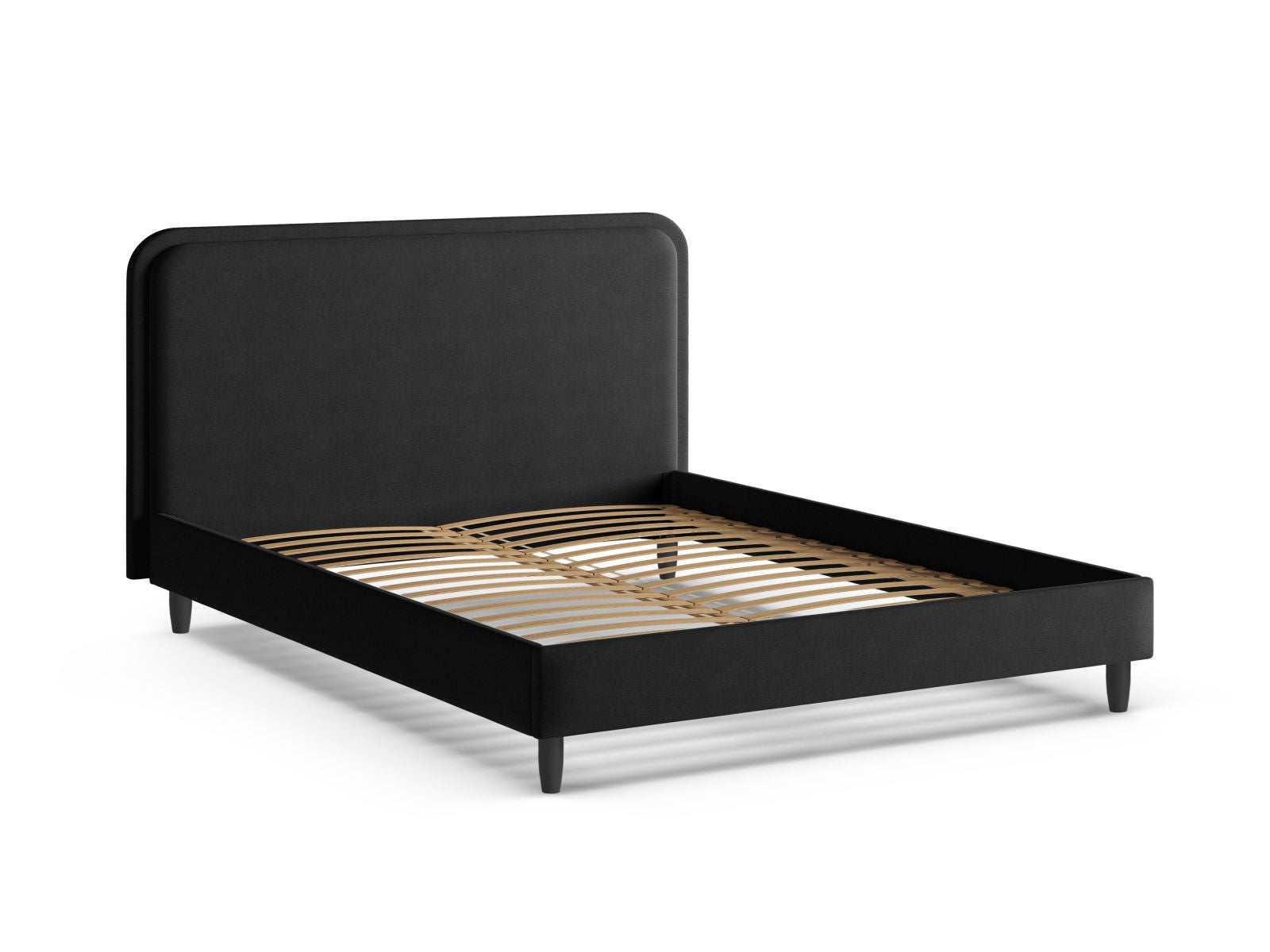 Elegantes Aveline Bett mit 140 cm Kopfteil in sanftem Hellgrau, ideal für stilvolle Schlafzimmergestaltung und Komfort.
