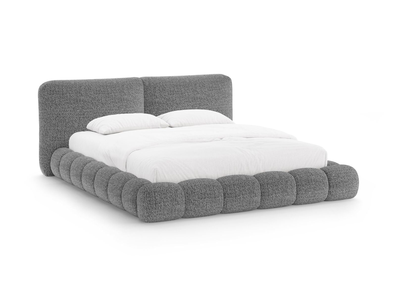 Solange Bett mit Stauraum mit Kopfteil 140cm in Dark Grey-SILENCIO präsentiert im Onlineshop von KAQTU Design AG. Bett ist von Micadoni