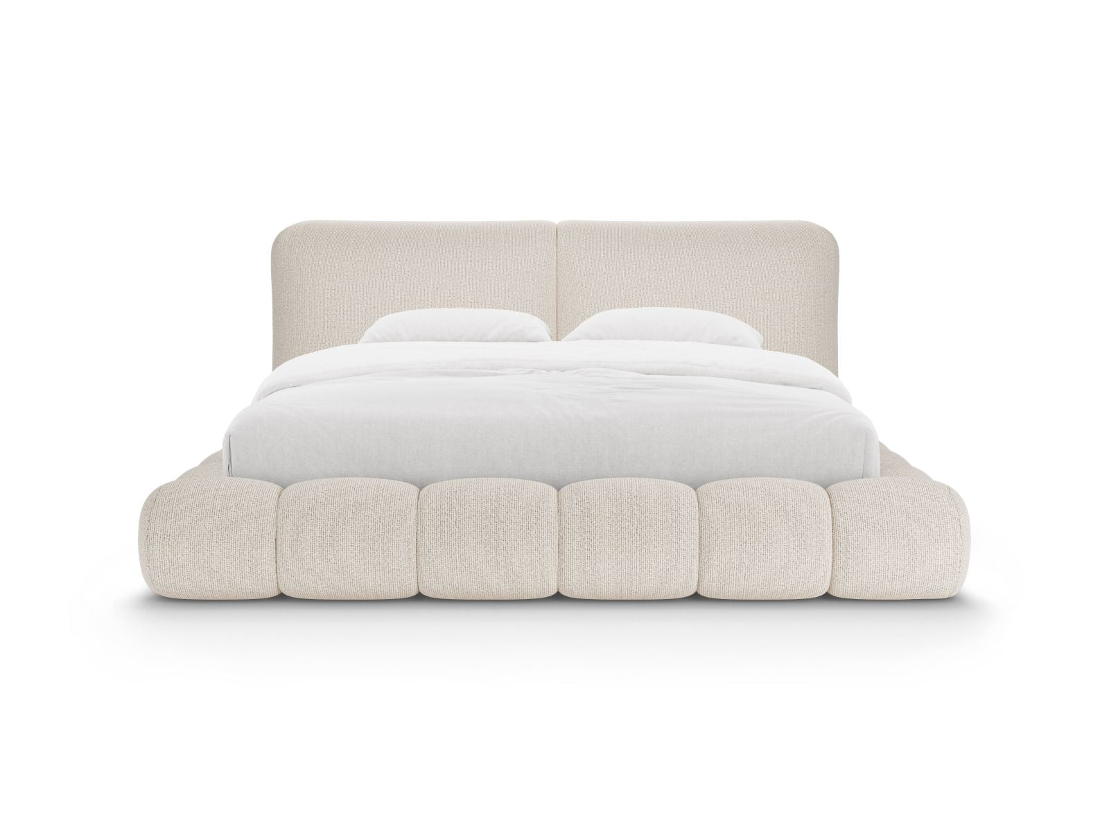 Solange Bett mit Stauraum mit Kopfteil 140cm in Light Beige-SILENCIO präsentiert im Onlineshop von KAQTU Design AG. Bett ist von Micadoni
