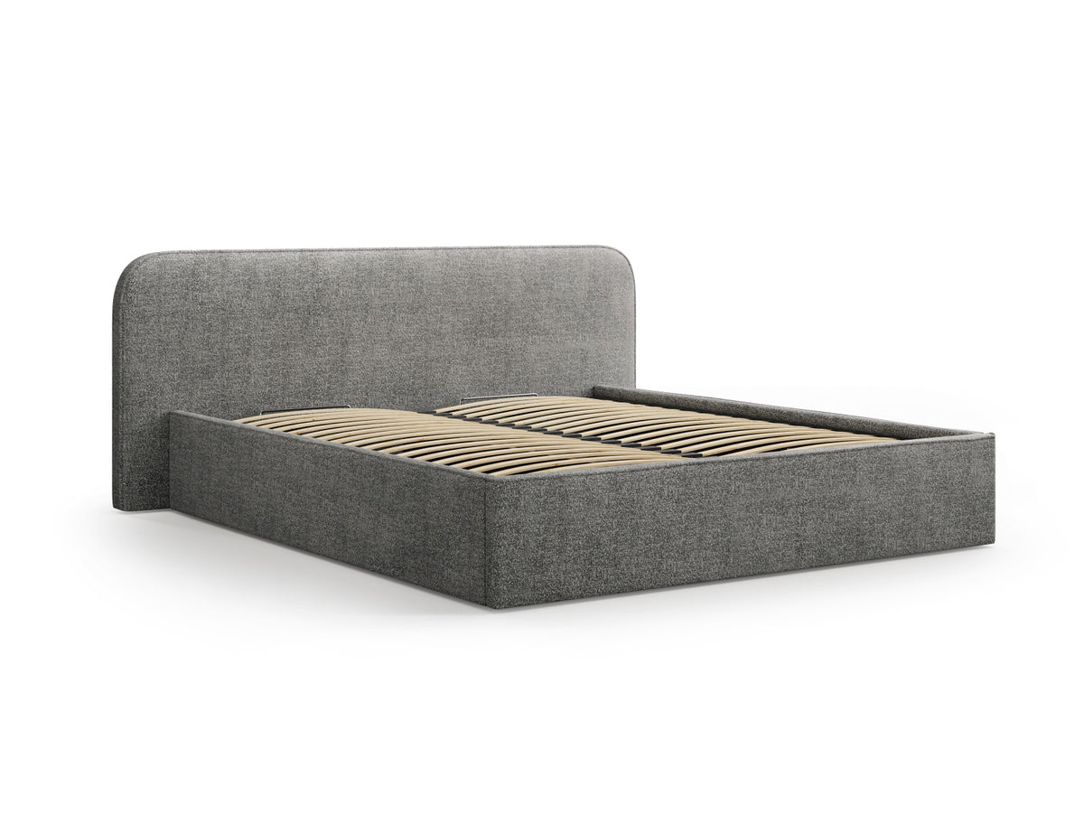 Elizabeth Bett mit Stauraum und Headboard 140cm in Graphite-Monet präsentiert im Onlineshop von KAQTU Design AG. Bett ist von Micadoni