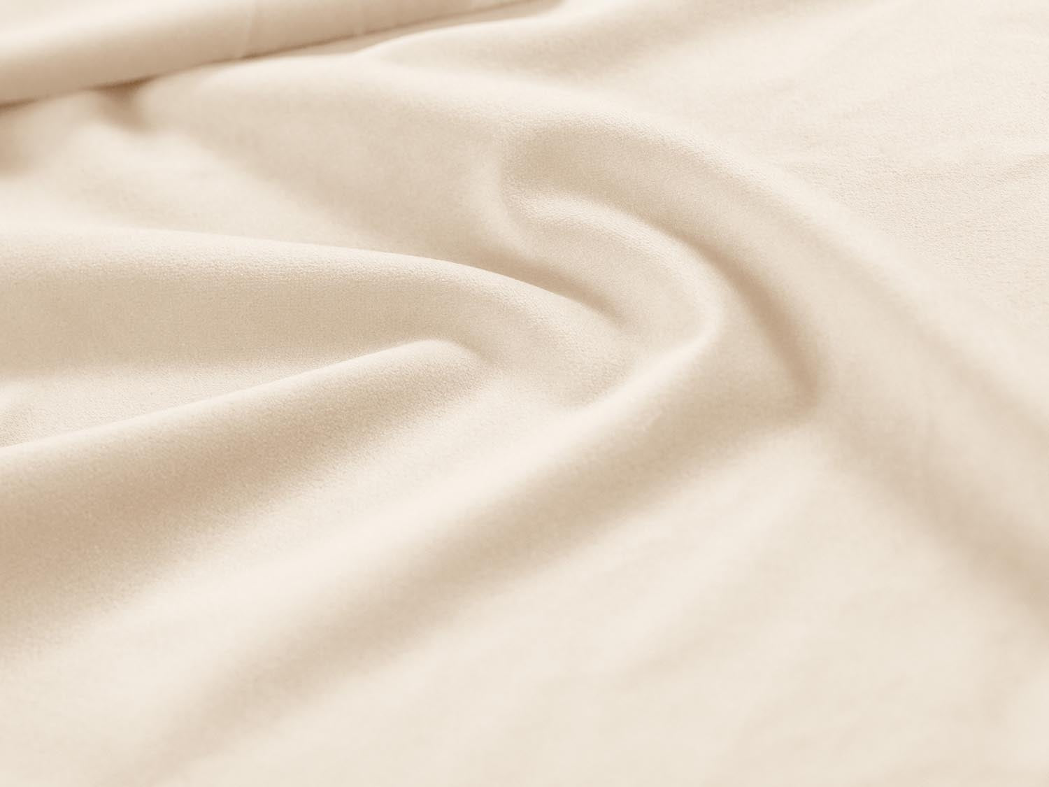 Bellis Velour Bett mit Stauraum und Headboard  160cm in Light Beige präsentiert im Onlineshop von KAQTU Design AG. Bett ist von Micadoni