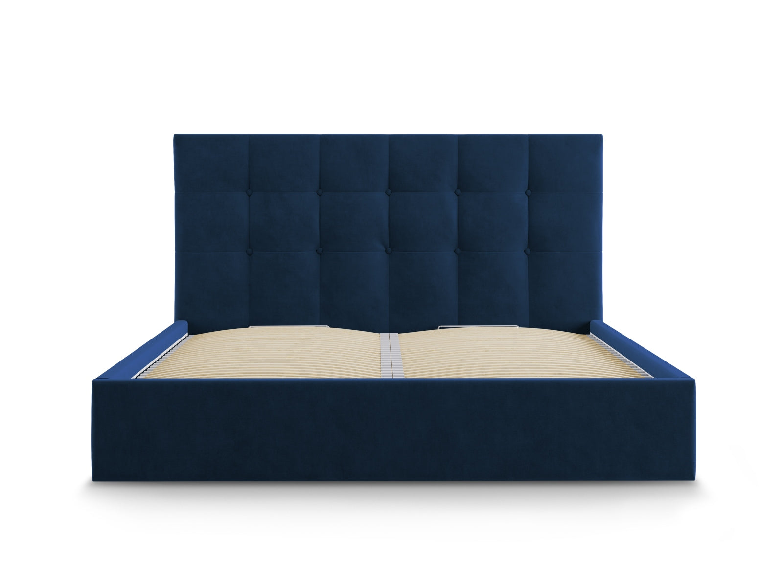 Phaedra Velour Bett mit Stauraum und Headboard  in Royal Blue präsentiert im Onlineshop von KAQTU Design AG. Bett ist von Micadoni