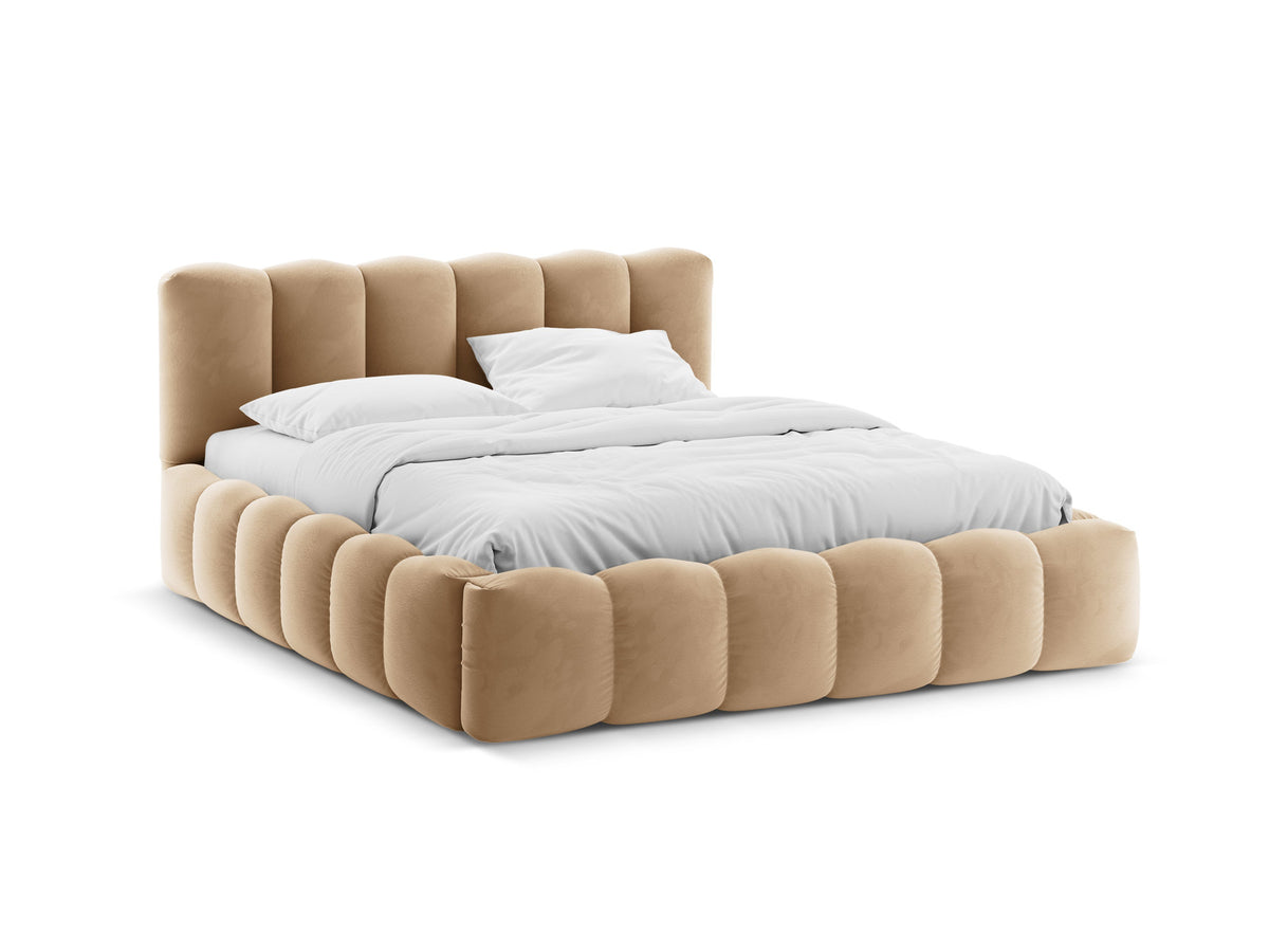Lupine Bett mit Stauraum und Headboard 140cm in Sand-Paris präsentiert im Onlineshop von KAQTU Design AG. Bett ist von Micadoni