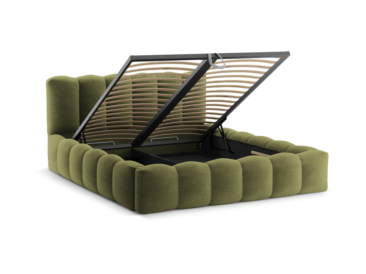 Lupine Bett mit Stauraum und Headboard 160cm in Dark Olive Green-Baloo präsentiert im Onlineshop von KAQTU Design AG. Bett ist von Micadoni