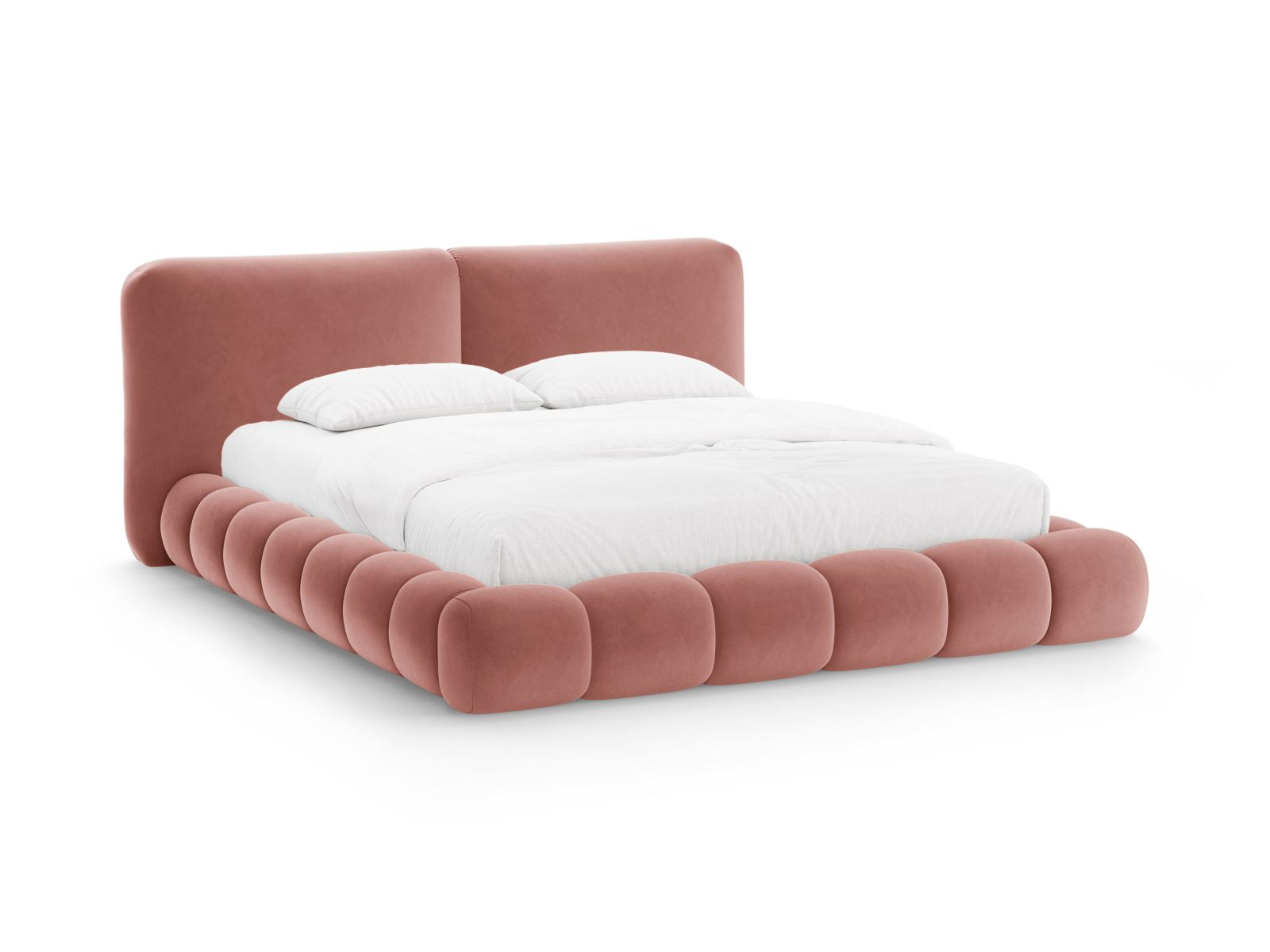 Solange Bett mit Stauraum mit Kopfteil 160cm in Pink-Magic Velvet präsentiert im Onlineshop von KAQTU Design AG. Bett ist von Micadoni