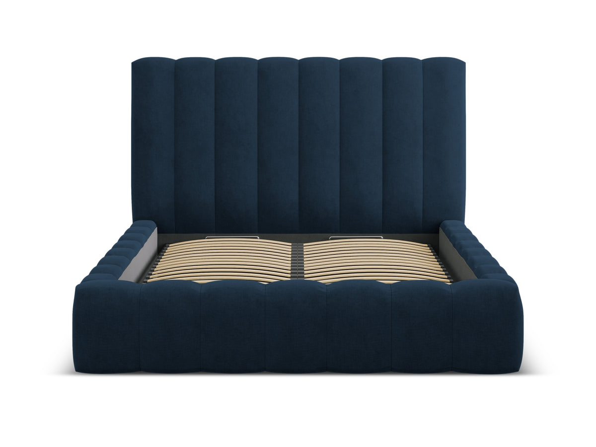 Kelp Bett mit Stauraum und Headboard 160cm in Royal Blue-Moly präsentiert im Onlineshop von KAQTU Design AG. Bett ist von Micadoni