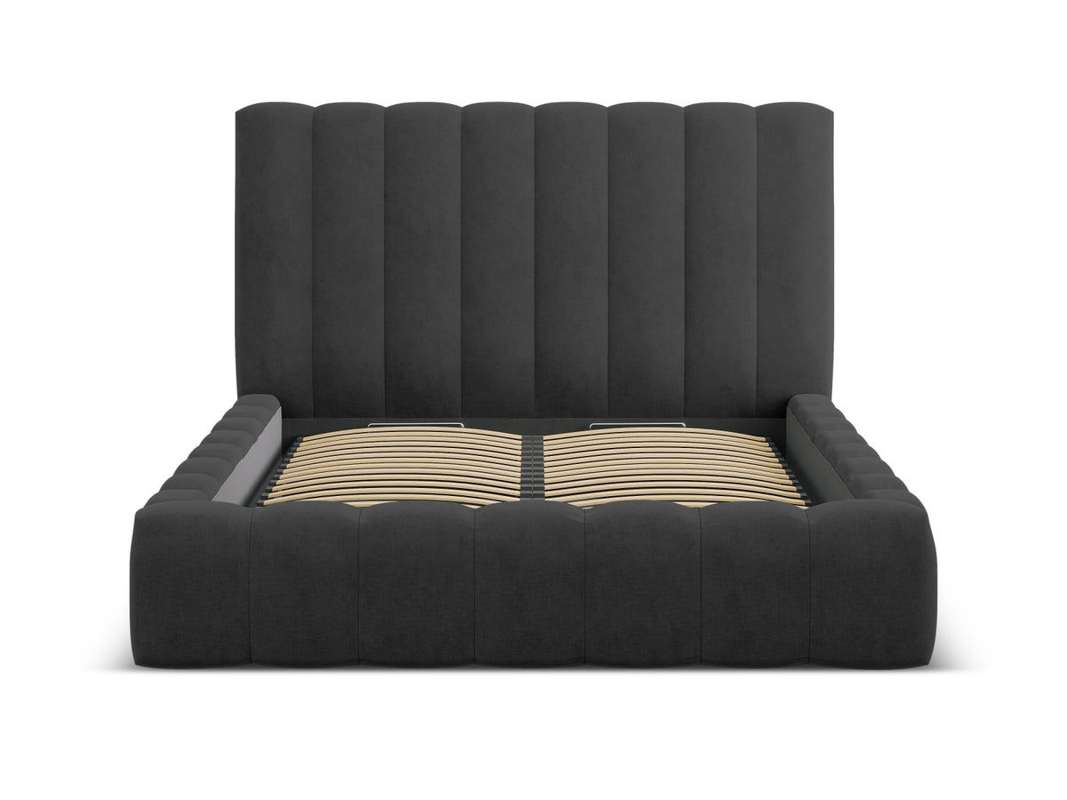 Kelp Bett mit Stauraum und Headboard 160cm in Anthracite-Moly präsentiert im Onlineshop von KAQTU Design AG. Bett ist von Micadoni