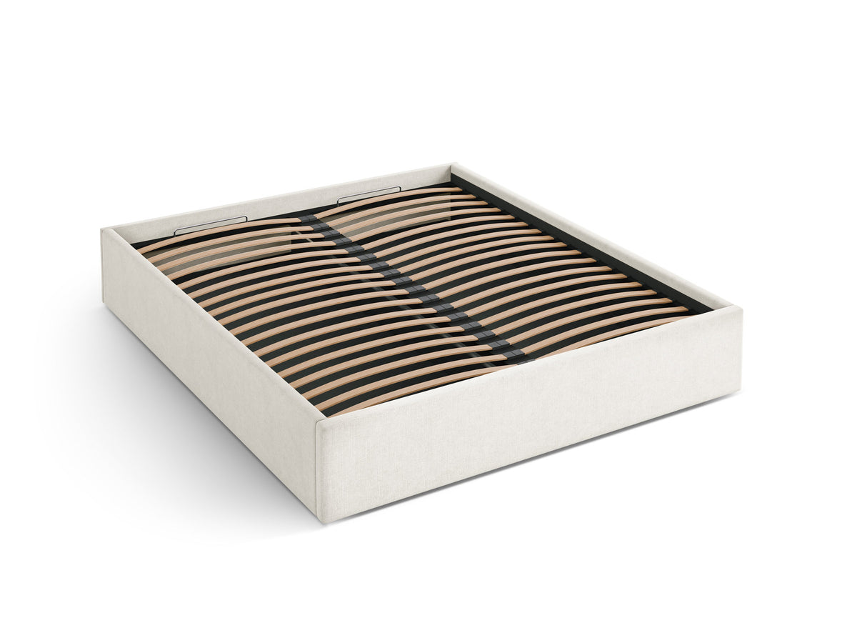 Susan Bett mit Stauraum 160cm in Light Beige-Moly präsentiert im Onlineshop von KAQTU Design AG. Bett ist von Micadoni