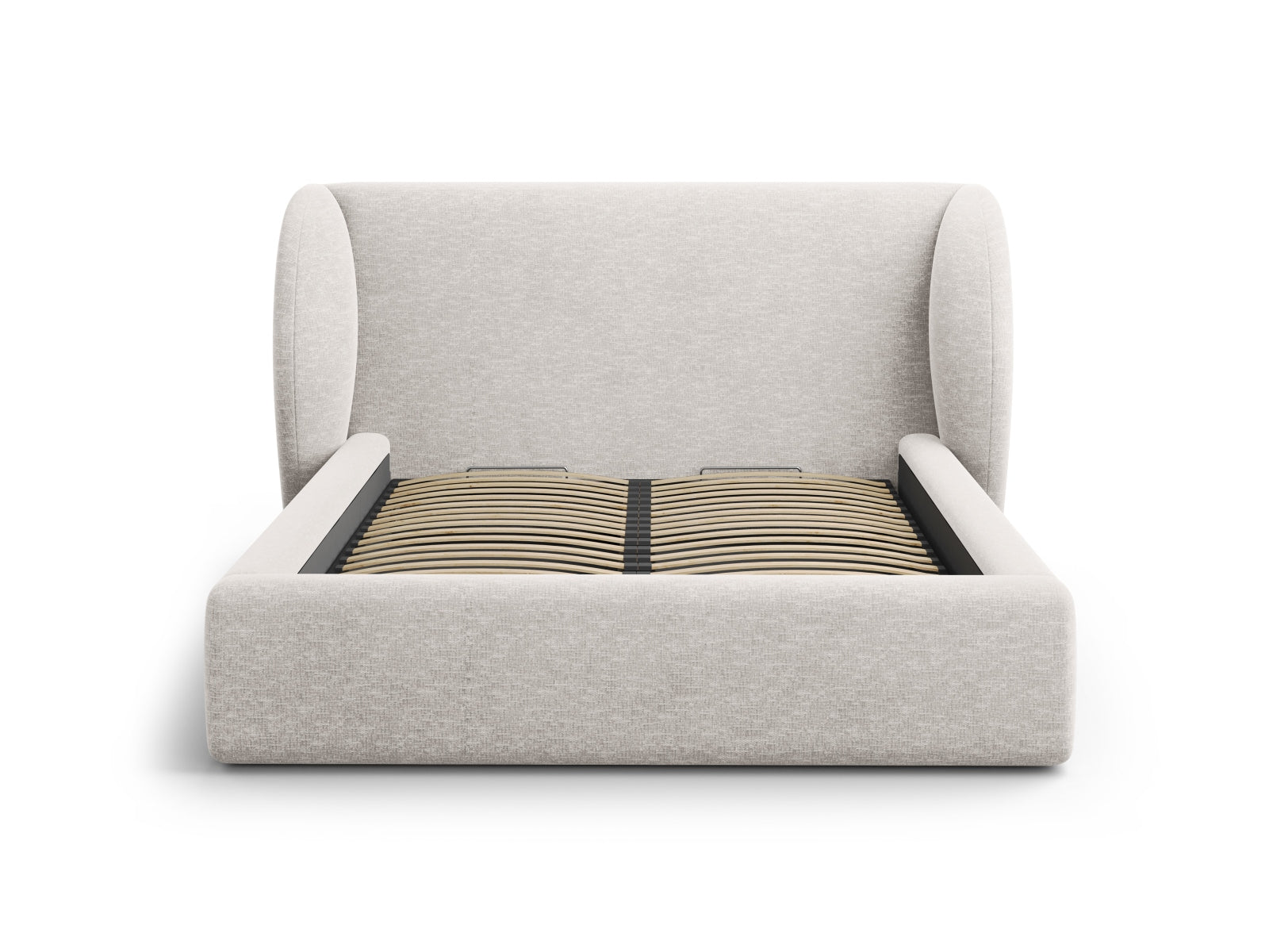 Miley Bett mit Stauraum und Headboard  207cm in Light Grey präsentiert im Onlineshop von KAQTU Design AG. Bett ist von Micadoni