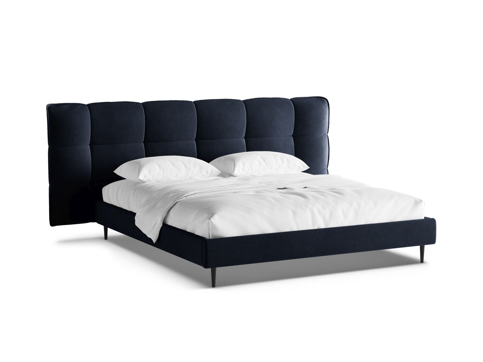 Eric Bett mit Stauraum mit Kopfteil 160cm in Royal Blue-Casino präsentiert im Onlineshop von KAQTU Design AG. Bett ist von Micadoni