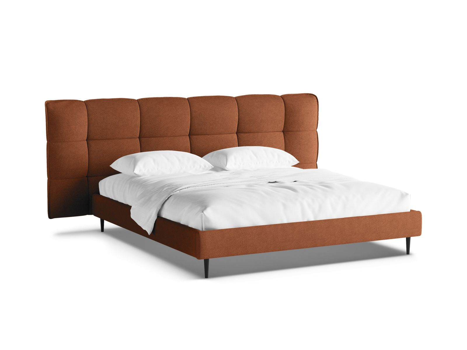Eric Bett mit Stauraum mit Kopfteil 160cm in Brick-Sicuro präsentiert im Onlineshop von KAQTU Design AG. Bett ist von Micadoni