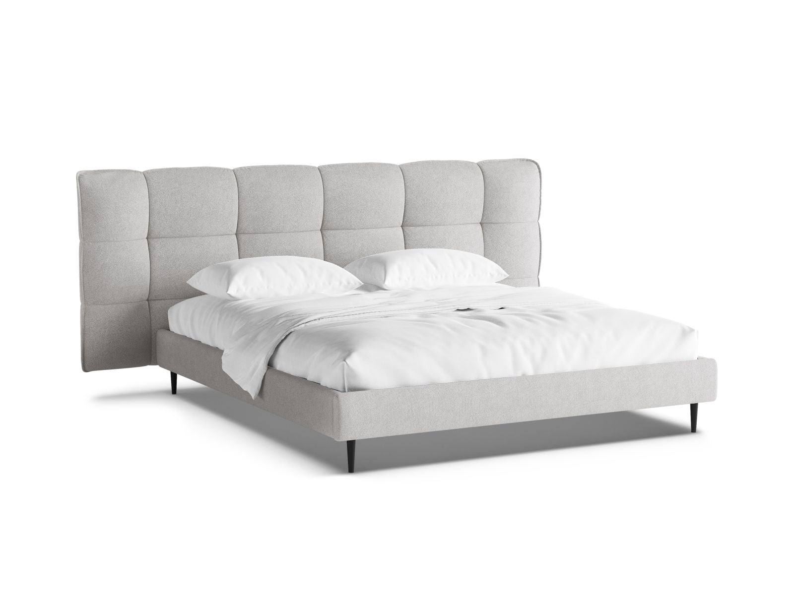Eric Bett mit Stauraum mit Kopfteil 160cm in Light Grey-Sicuro präsentiert im Onlineshop von KAQTU Design AG. Bett ist von Micadoni