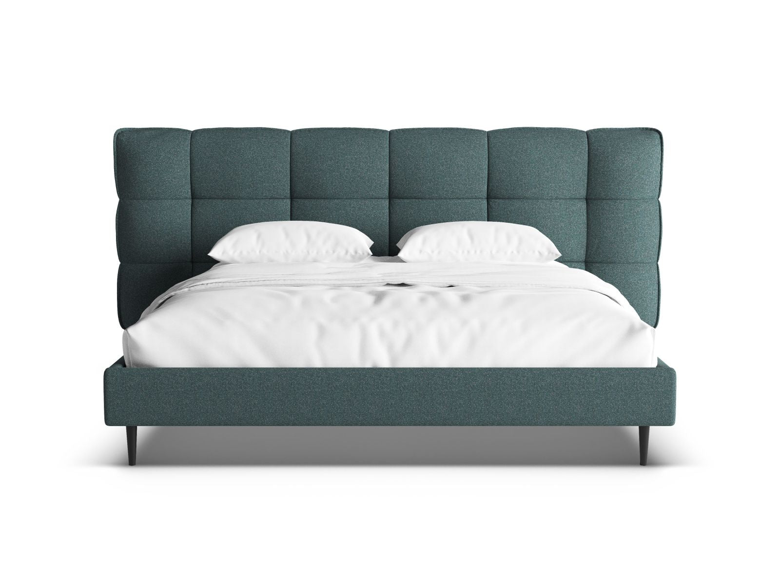Stylisches Eric Bett in Green Blue Melange mit praktischem Stauraum und elegantem Kopfteil, ideal für moderne Schlafzimmer.
