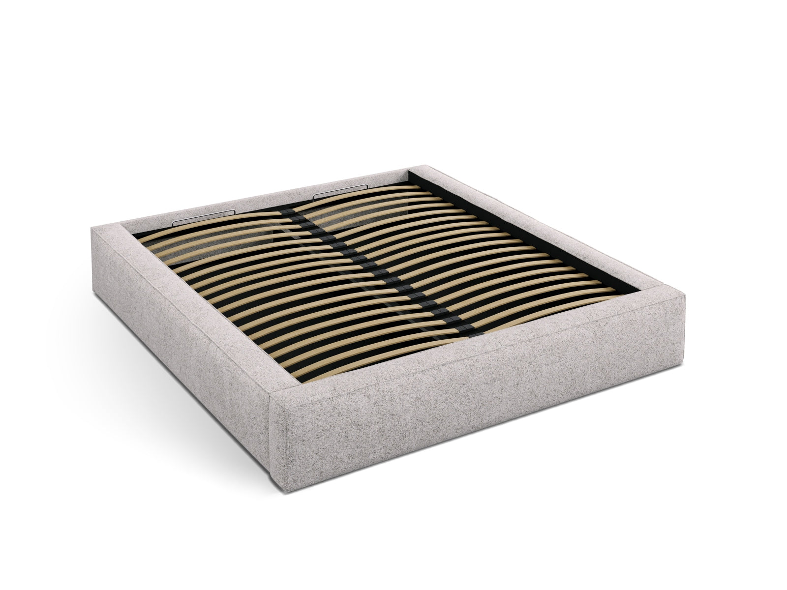 Simon Bett mit Stauraum  in Beige Melange präsentiert im Onlineshop von KAQTU Design AG. Bett ist von Micadoni
