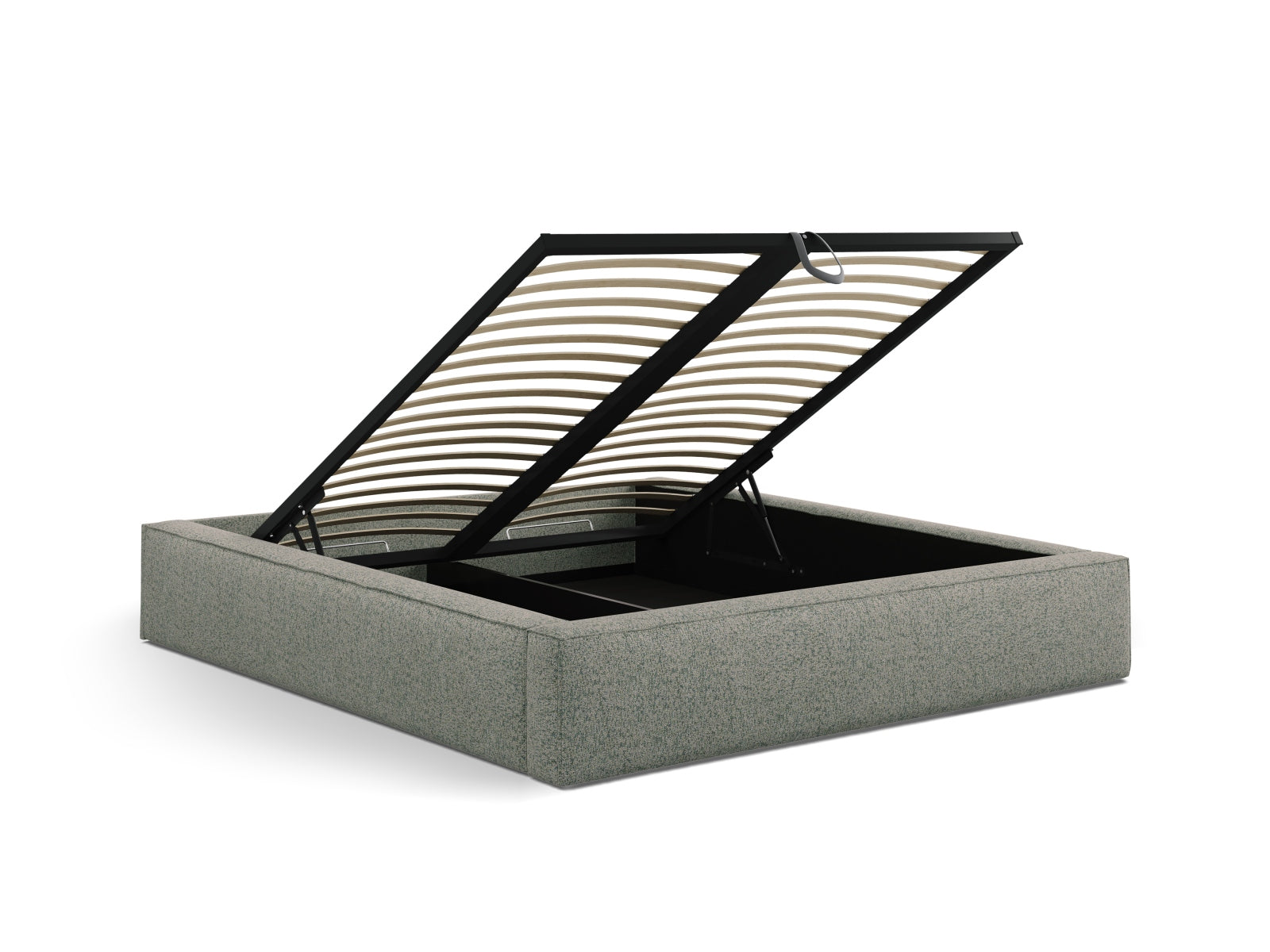 Simon Bett mit Stauraum  in Moss Green Melange präsentiert im Onlineshop von KAQTU Design AG. Bett ist von Micadoni