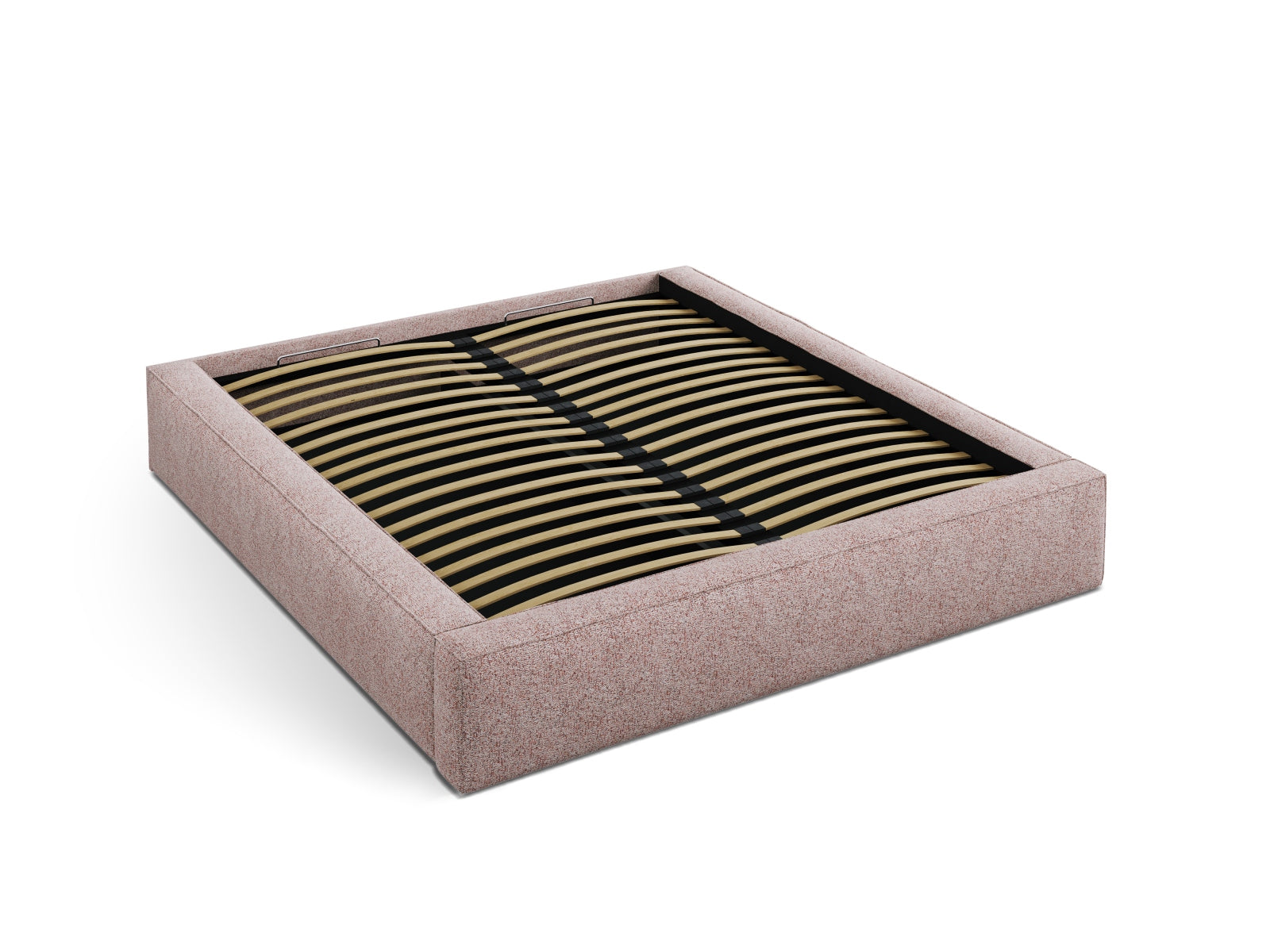 Simon Bett mit Stauraum  in Pink Melange präsentiert im Onlineshop von KAQTU Design AG. Bett ist von Micadoni