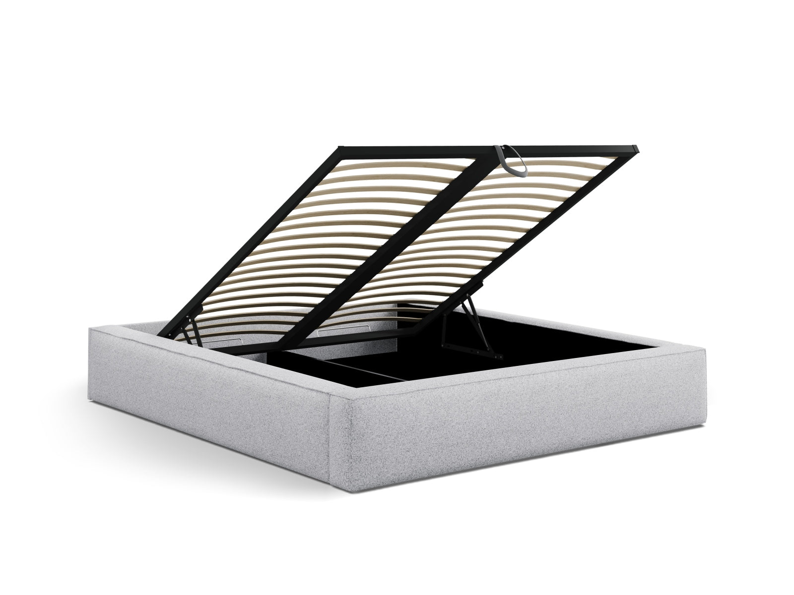 Simon Bett mit Stauraum  in Light Grey Melange präsentiert im Onlineshop von KAQTU Design AG. Bett ist von Micadoni
