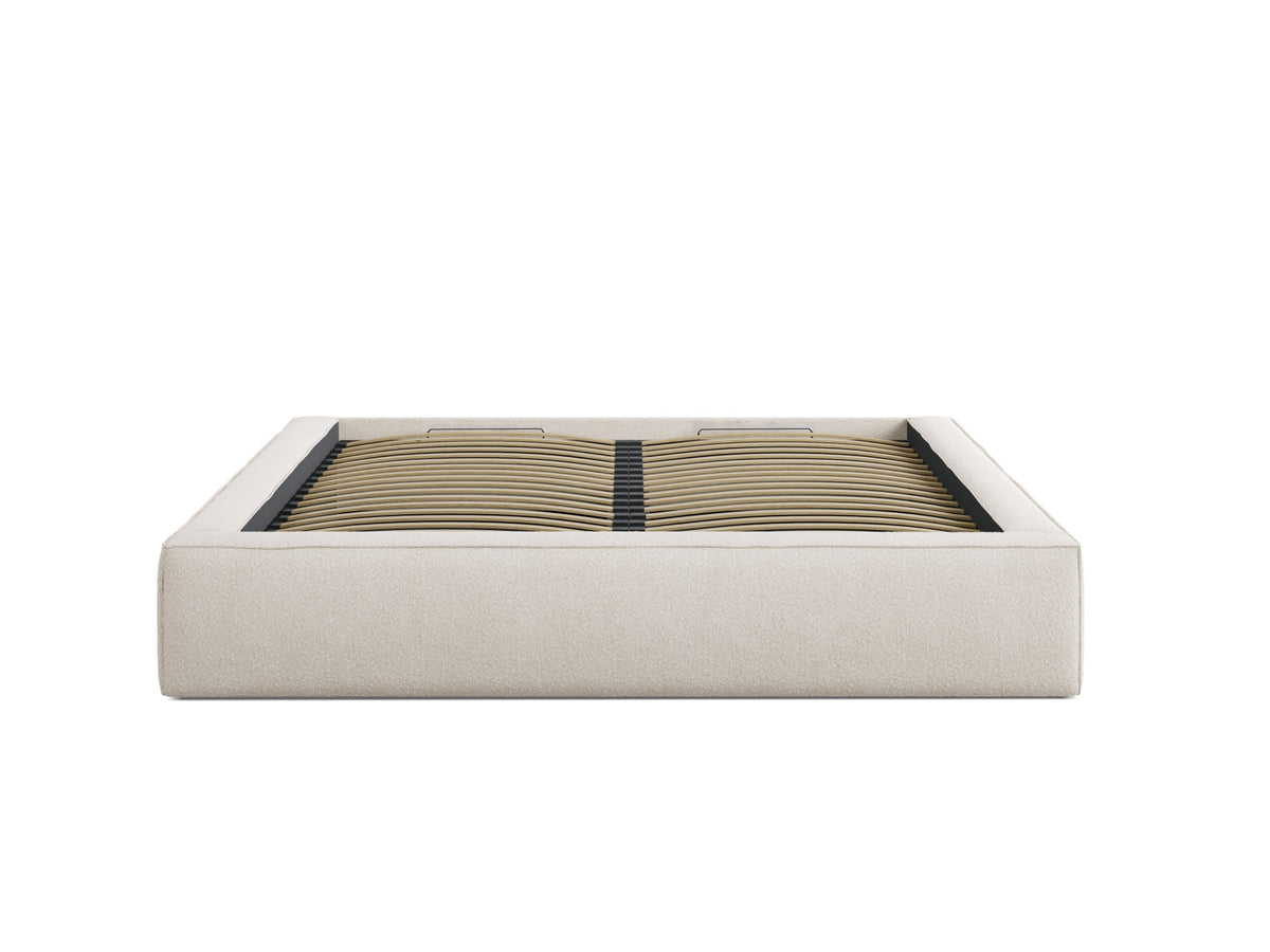 Susan Bett mit Stauraum 160cm in Light Beige-LEGEND präsentiert im Onlineshop von KAQTU Design AG. Bett ist von Micadoni