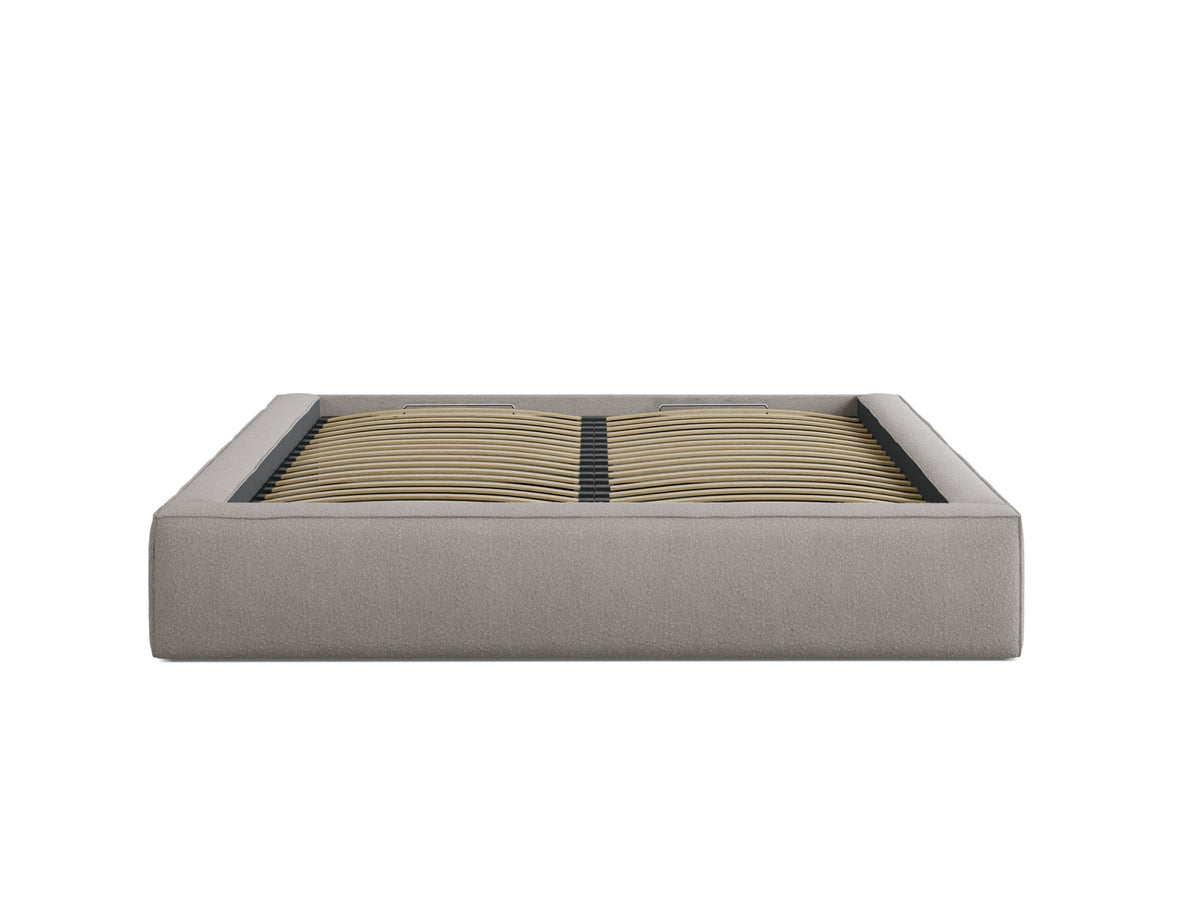 Susan Bett mit Stauraum 160cm in Dark Beige-LEGEND präsentiert im Onlineshop von KAQTU Design AG. Bett ist von Micadoni