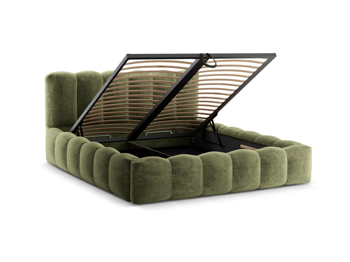 Lupine Bett mit Stauraum und Headboard 160cm in Light Green-Loris präsentiert im Onlineshop von KAQTU Design AG. Bett ist von Micadoni