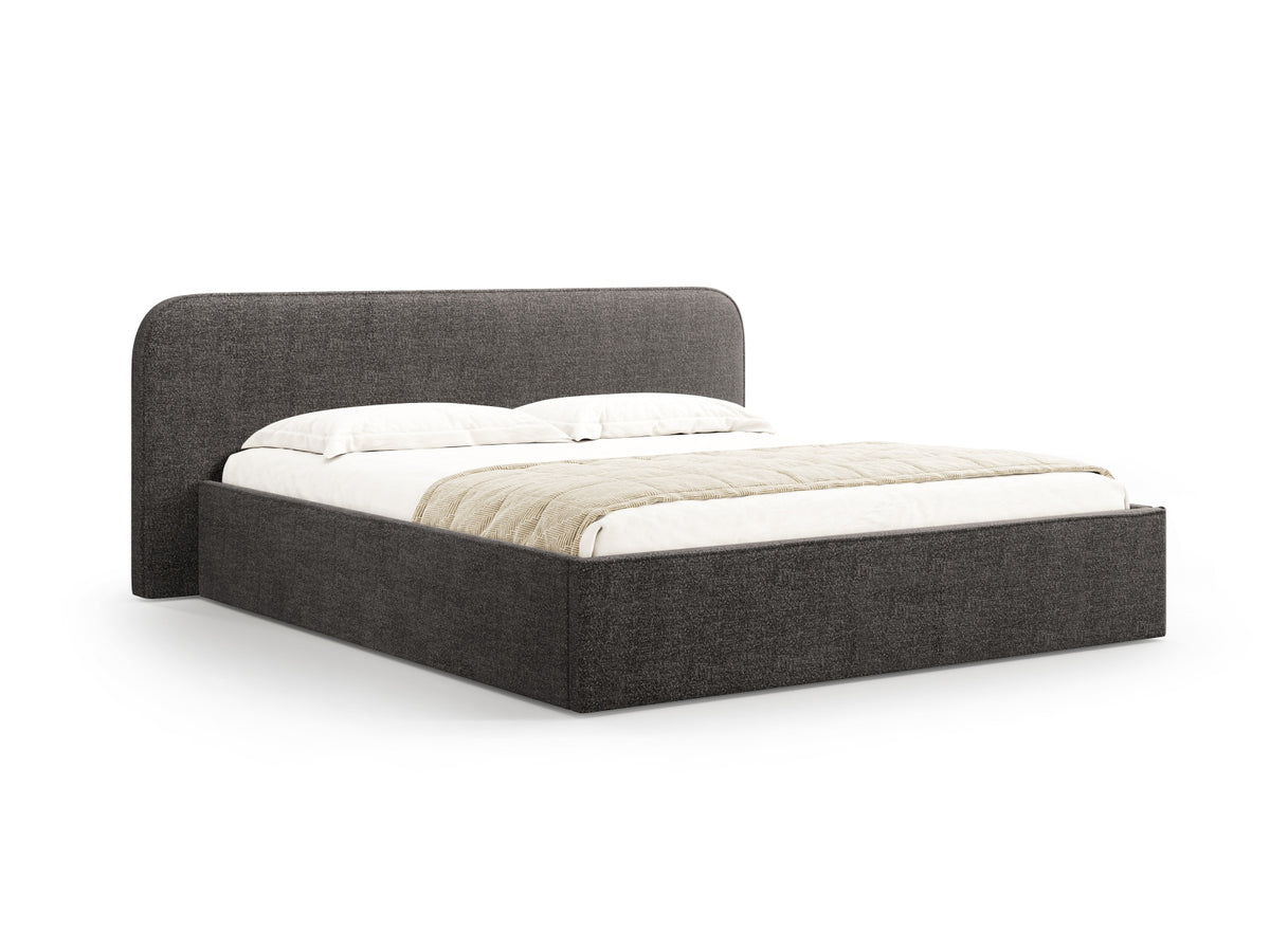 Elizabeth Bett mit Stauraum und Headboard 160cm in Anthracite-Monet präsentiert im Onlineshop von KAQTU Design AG. Bett ist von Micadoni