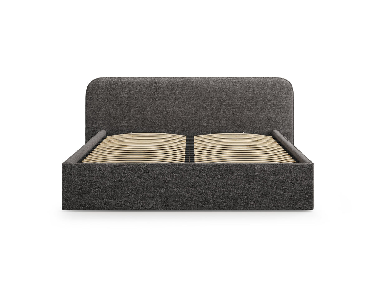 Elizabeth Bett mit Stauraum und Headboard 160cm in Anthracite-Monet präsentiert im Onlineshop von KAQTU Design AG. Bett ist von Micadoni