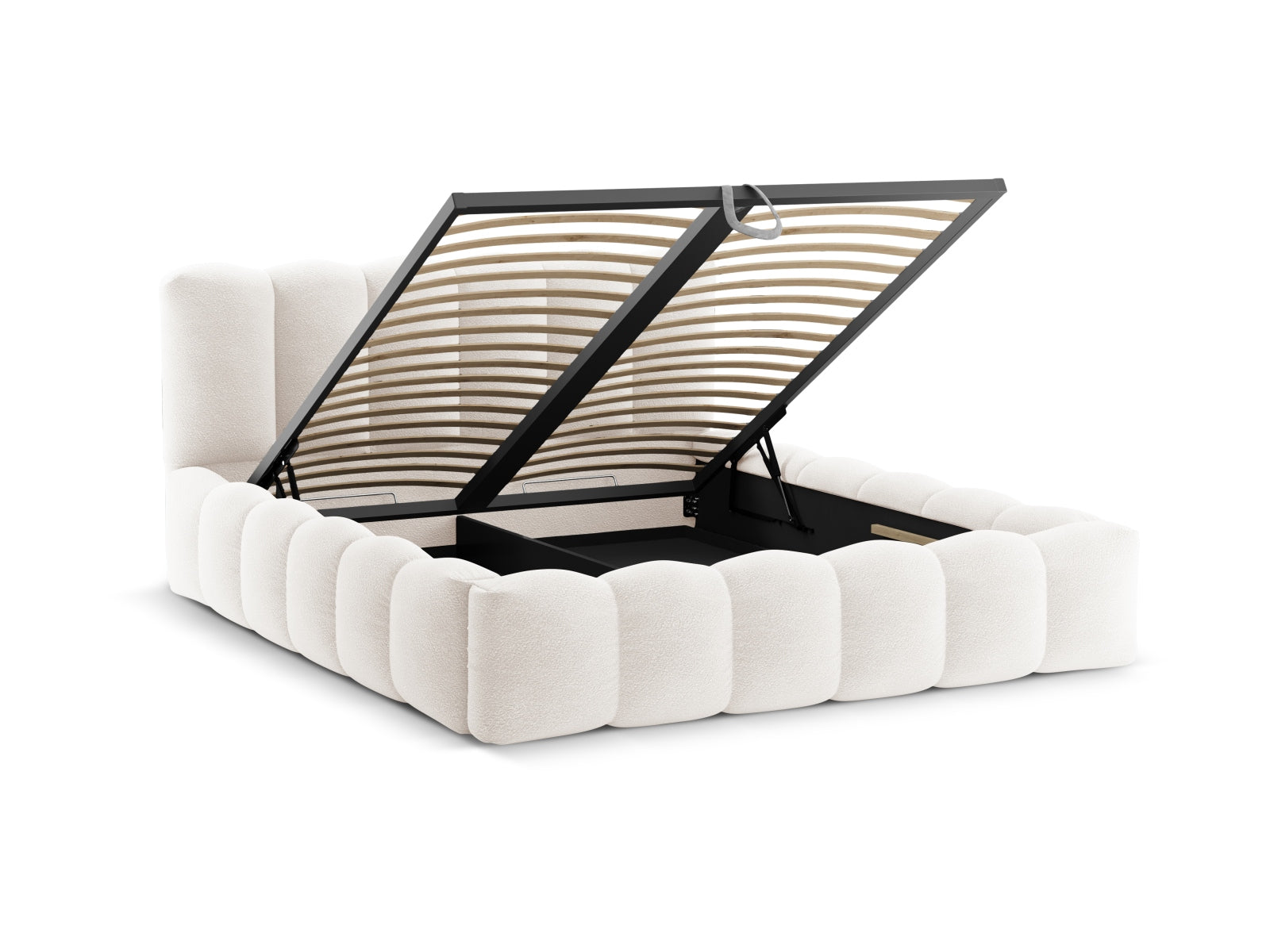 Lupine Bett mit Stauraum und Headboard  206cm in White präsentiert im Onlineshop von KAQTU Design AG. Bett ist von Micadoni