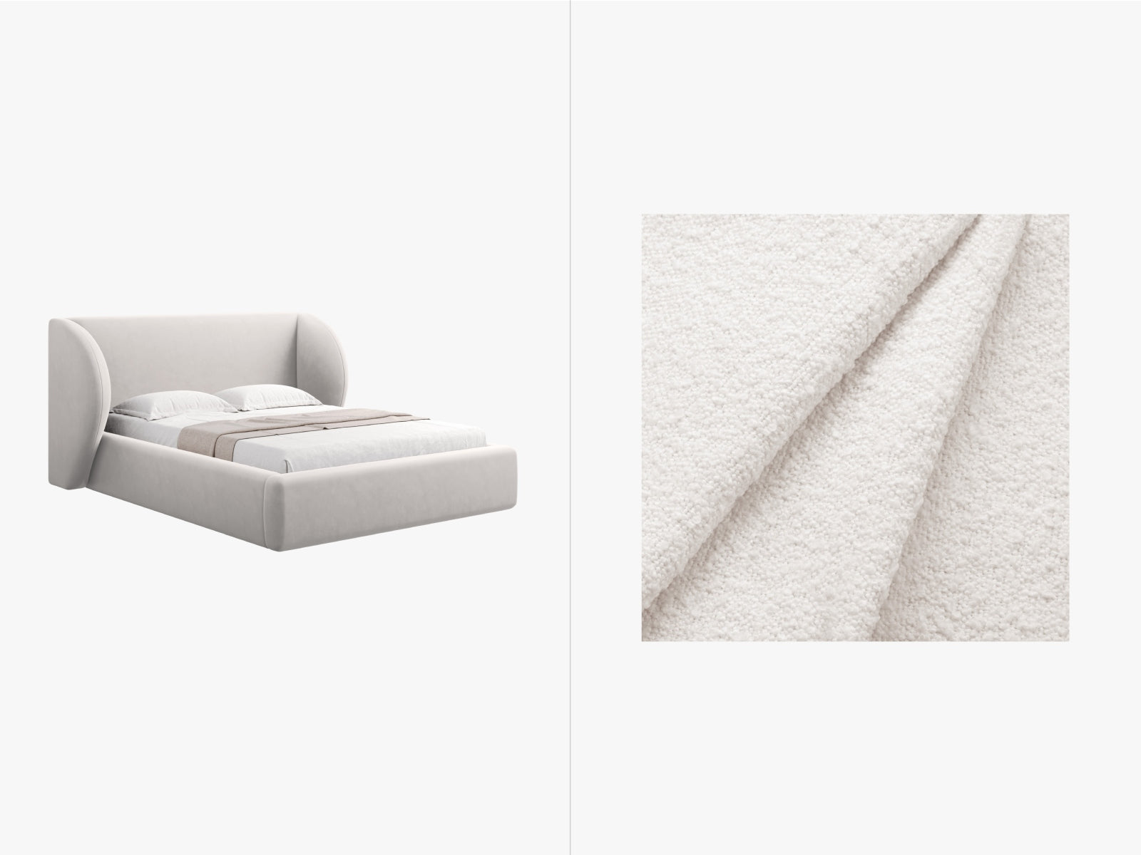 Miley Bett mit Stauraum und Headboard  227cm in White präsentiert im Onlineshop von KAQTU Design AG. Bett ist von Micadoni