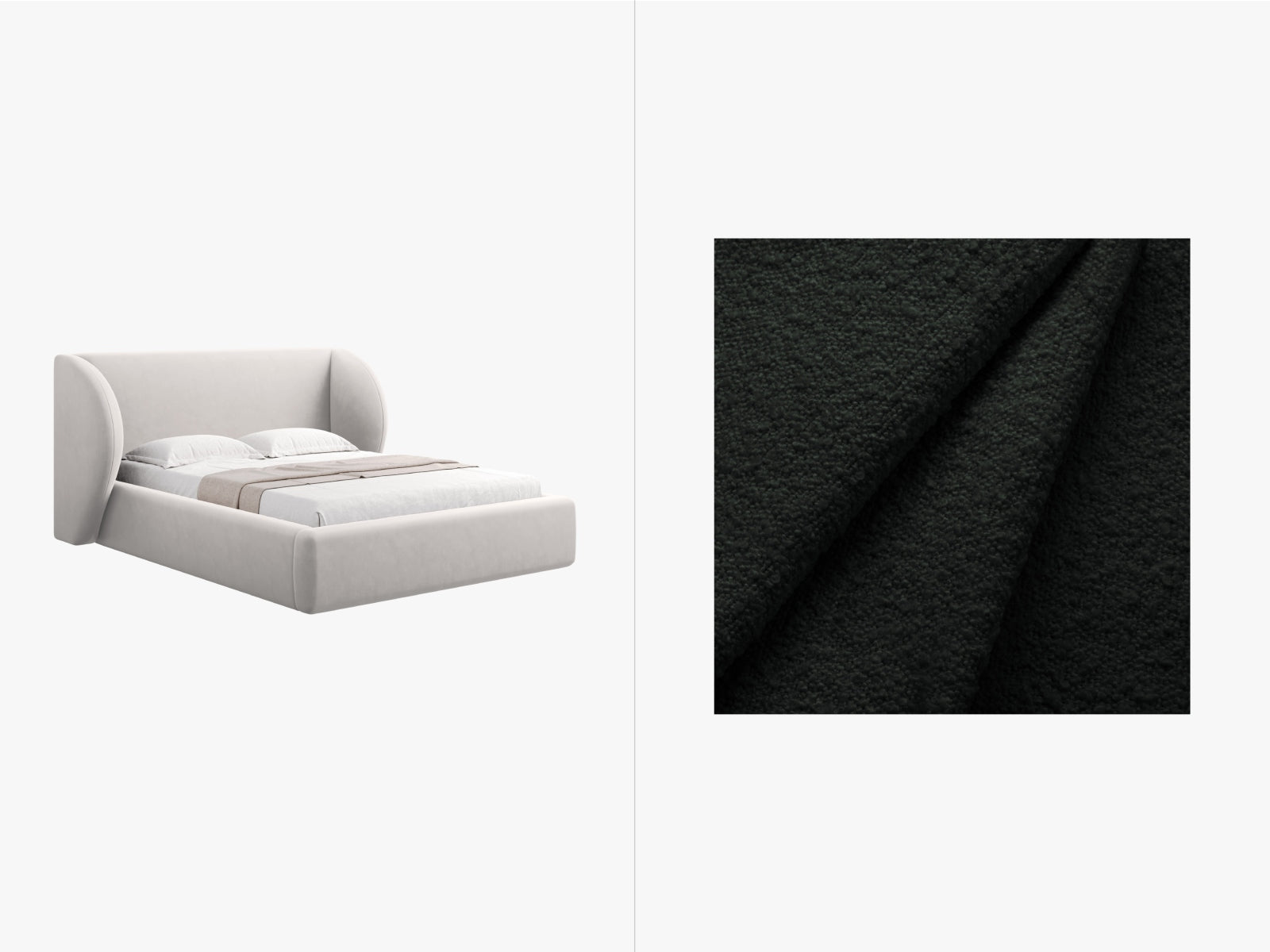 Miley Bett mit Stauraum und Headboard  227cm in Black präsentiert im Onlineshop von KAQTU Design AG. Bett ist von Micadoni