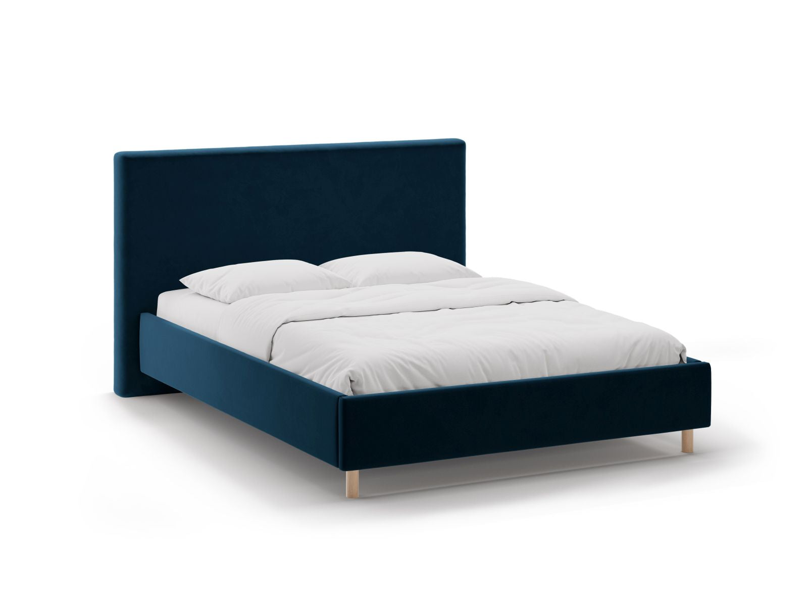 Eloise Bett mit Stauraum mit Kopfteil 180cm in Navy Blue-Magic Velvet präsentiert im Onlineshop von KAQTU Design AG. Bett ist von Micadoni