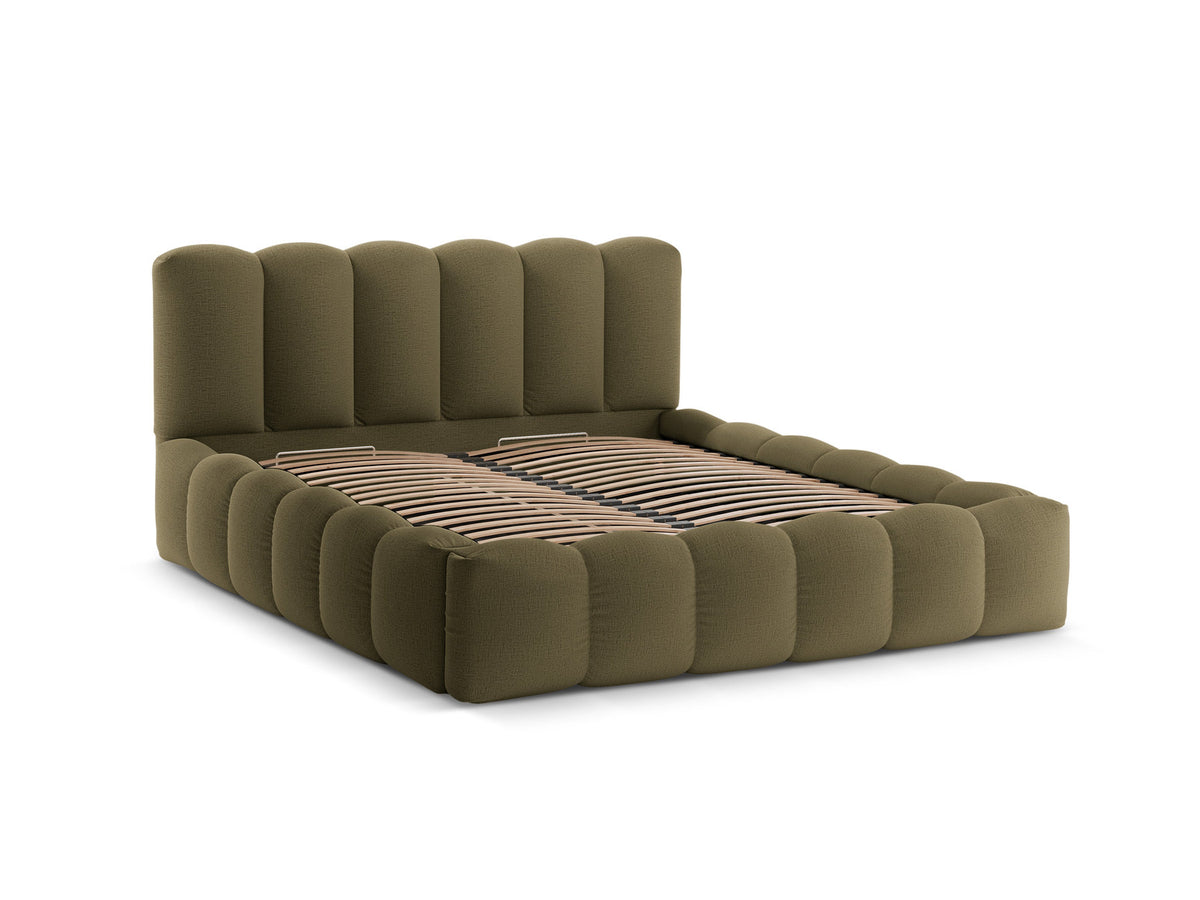 Lupine Bett mit Stauraum und Headboard 180cm in Green-Moly präsentiert im Onlineshop von KAQTU Design AG. Bett ist von Micadoni