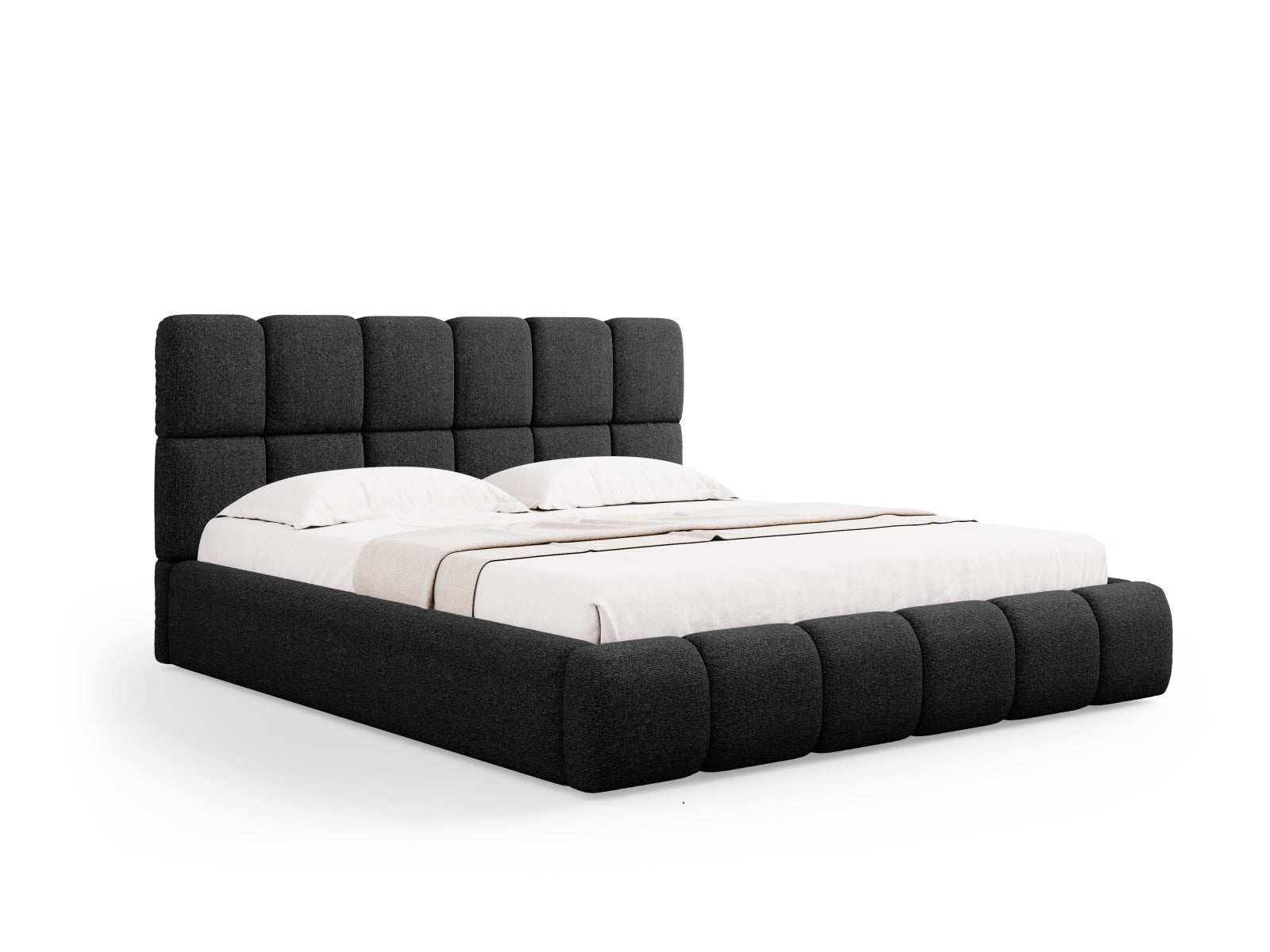 Bellis Bett mit Stauraum und Headboard  200cm in Black präsentiert im Onlineshop von KAQTU Design AG. Bett ist von Micadoni