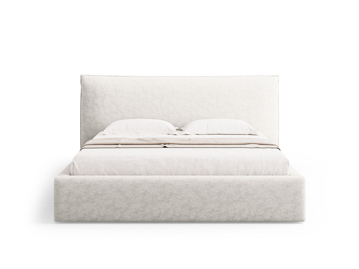 Kaelle Bett mit Stauraum und Headboard 180cm in Light Beige-Perfect Harmony präsentiert im Onlineshop von KAQTU Design AG. Bett ist von Micadoni