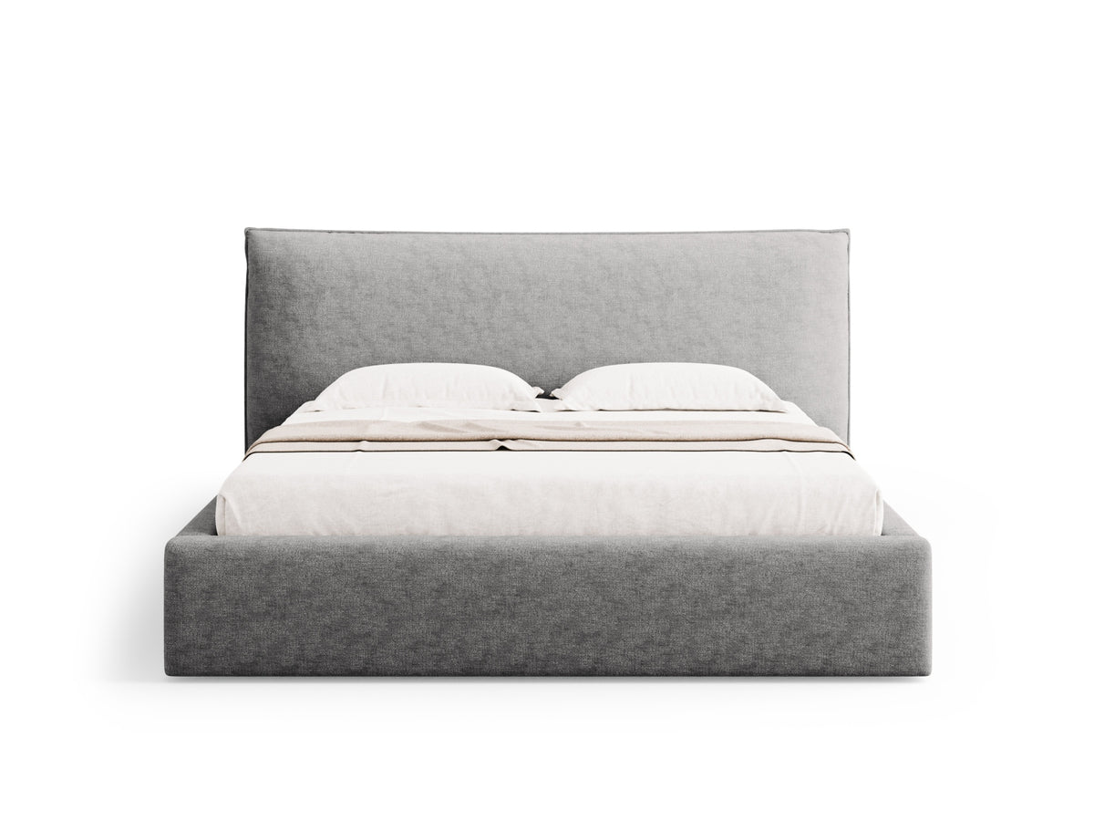 Kaelle Bett mit Stauraum und Headboard 180cm in Silver-Perfect Harmony präsentiert im Onlineshop von KAQTU Design AG. Bett ist von Micadoni
