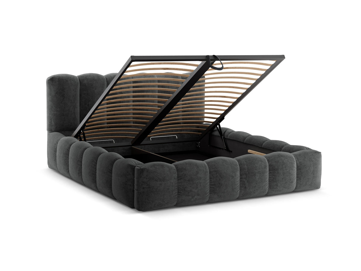 Lupine Bett mit Stauraum und Headboard 180cm in Dark Grey-Perfect Harmony präsentiert im Onlineshop von KAQTU Design AG. Bett ist von Micadoni